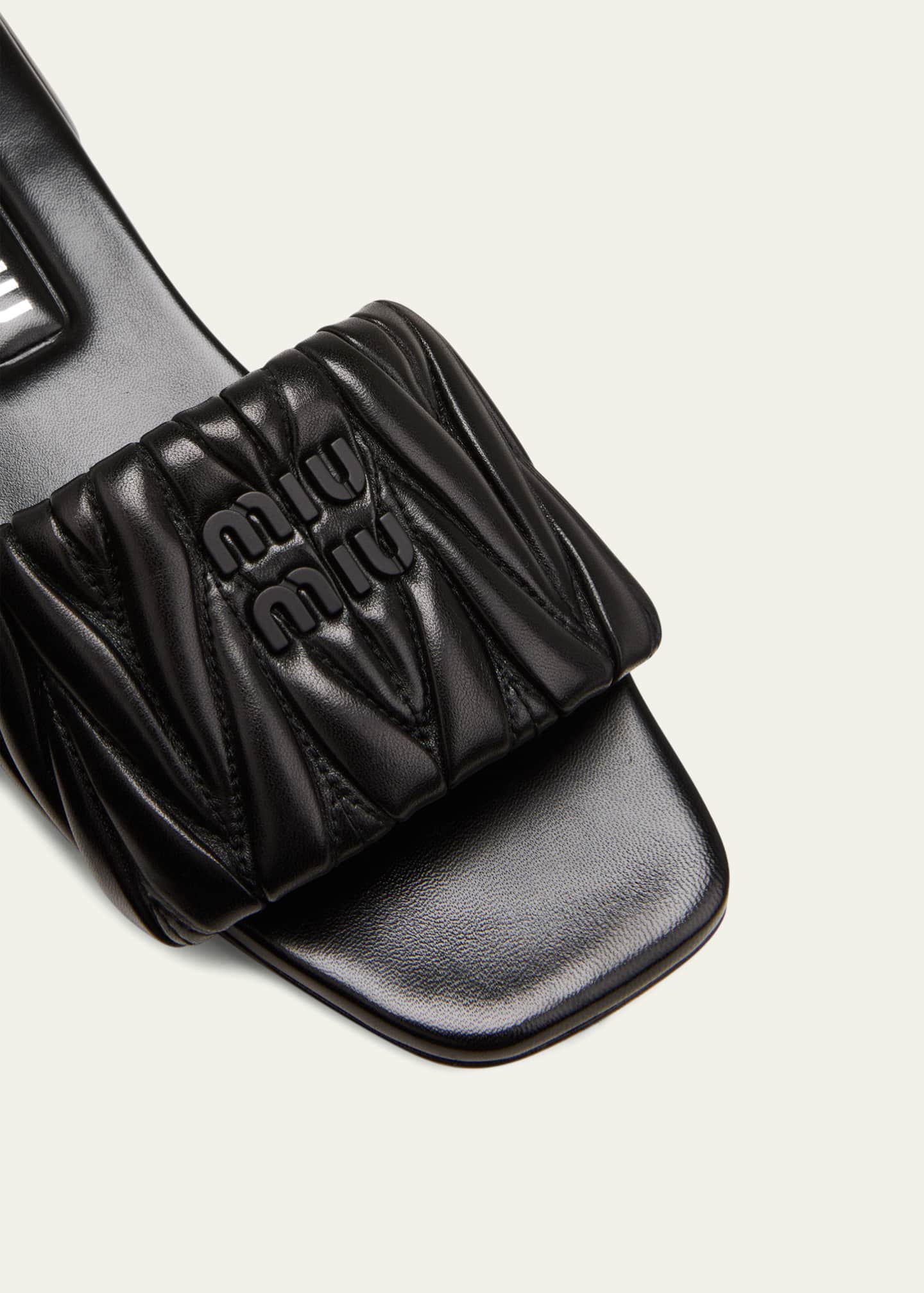Miu miu slide sandals clearance