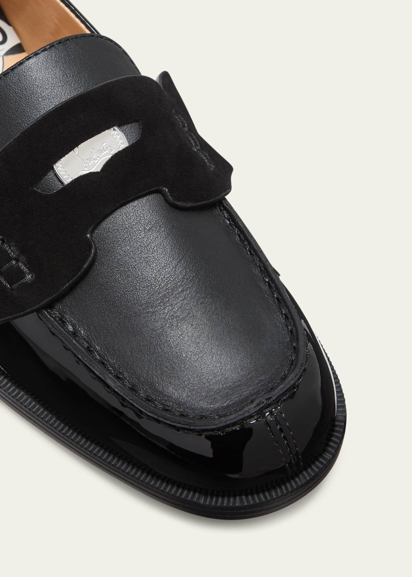 Christian Louboutin Kid's Penny Calf Leather Loafers, Size Kids/Toddlers Image 3 of 3