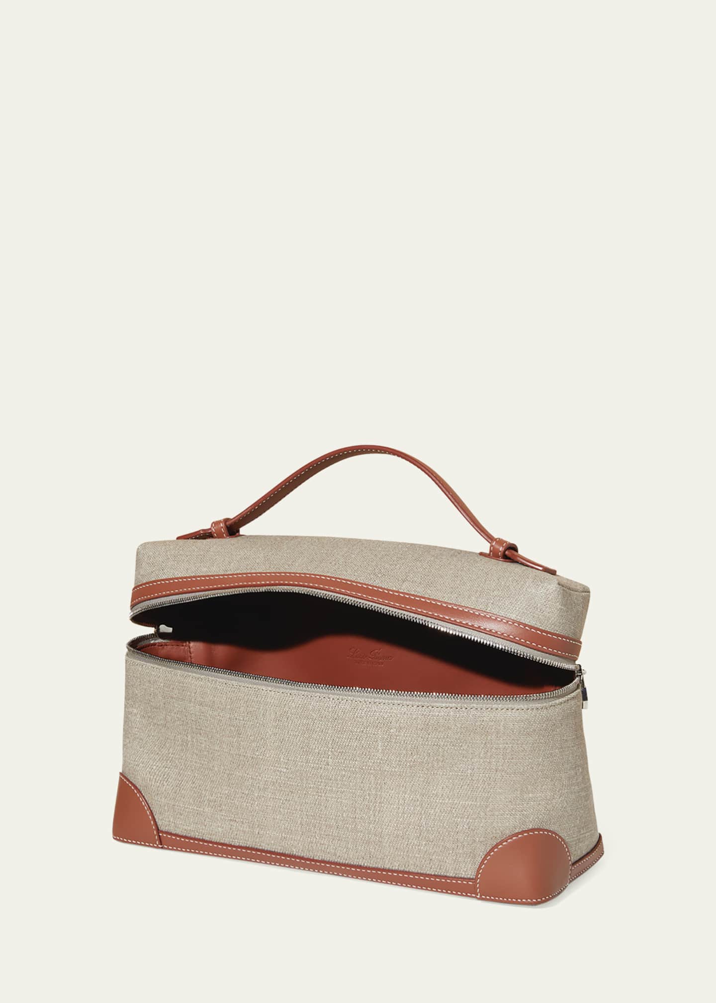 Loro Piana Linen Leather Pouch Bag Bergdorf Goodman