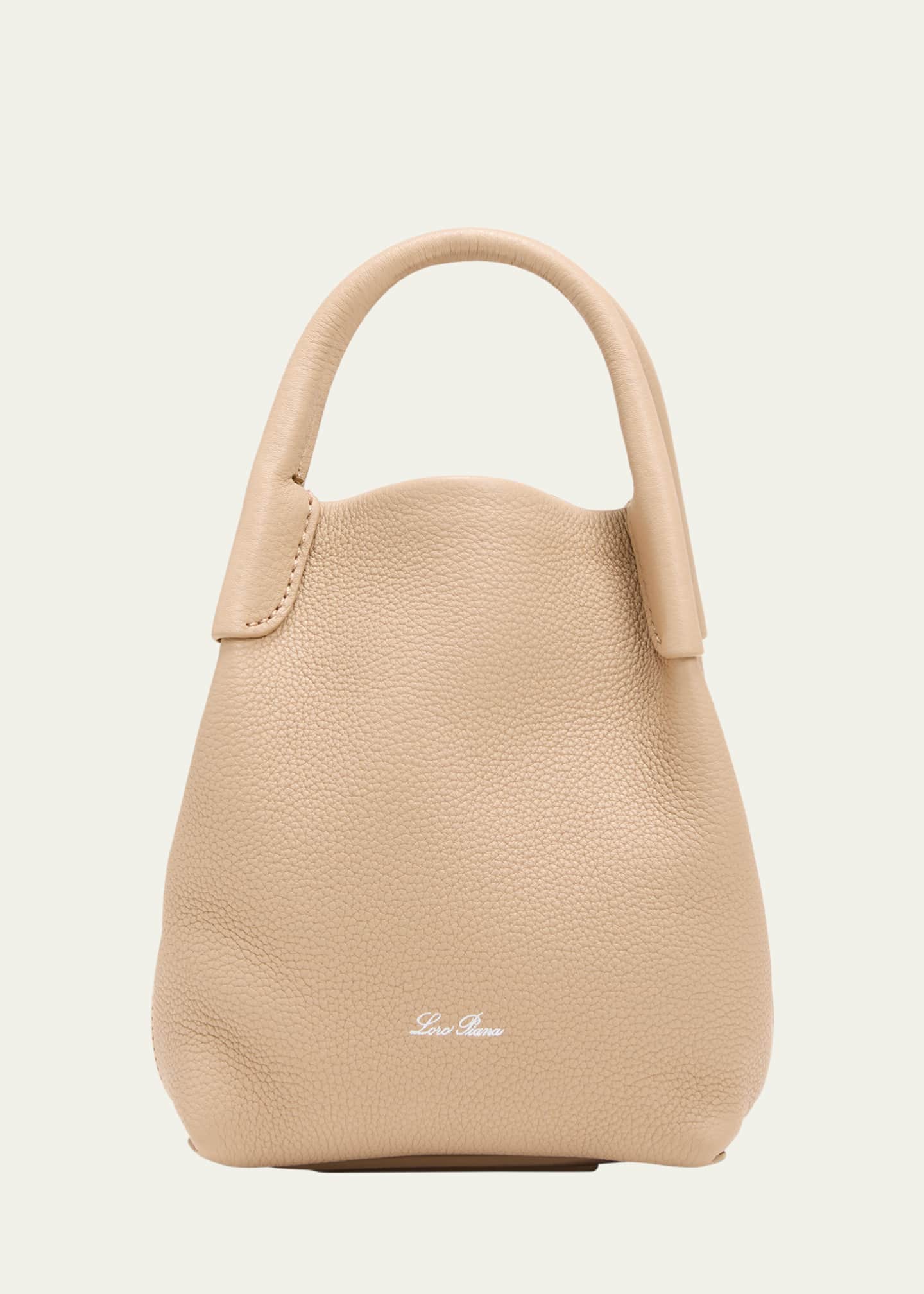 Shop Loro Piana Bale Leather Tote Bag