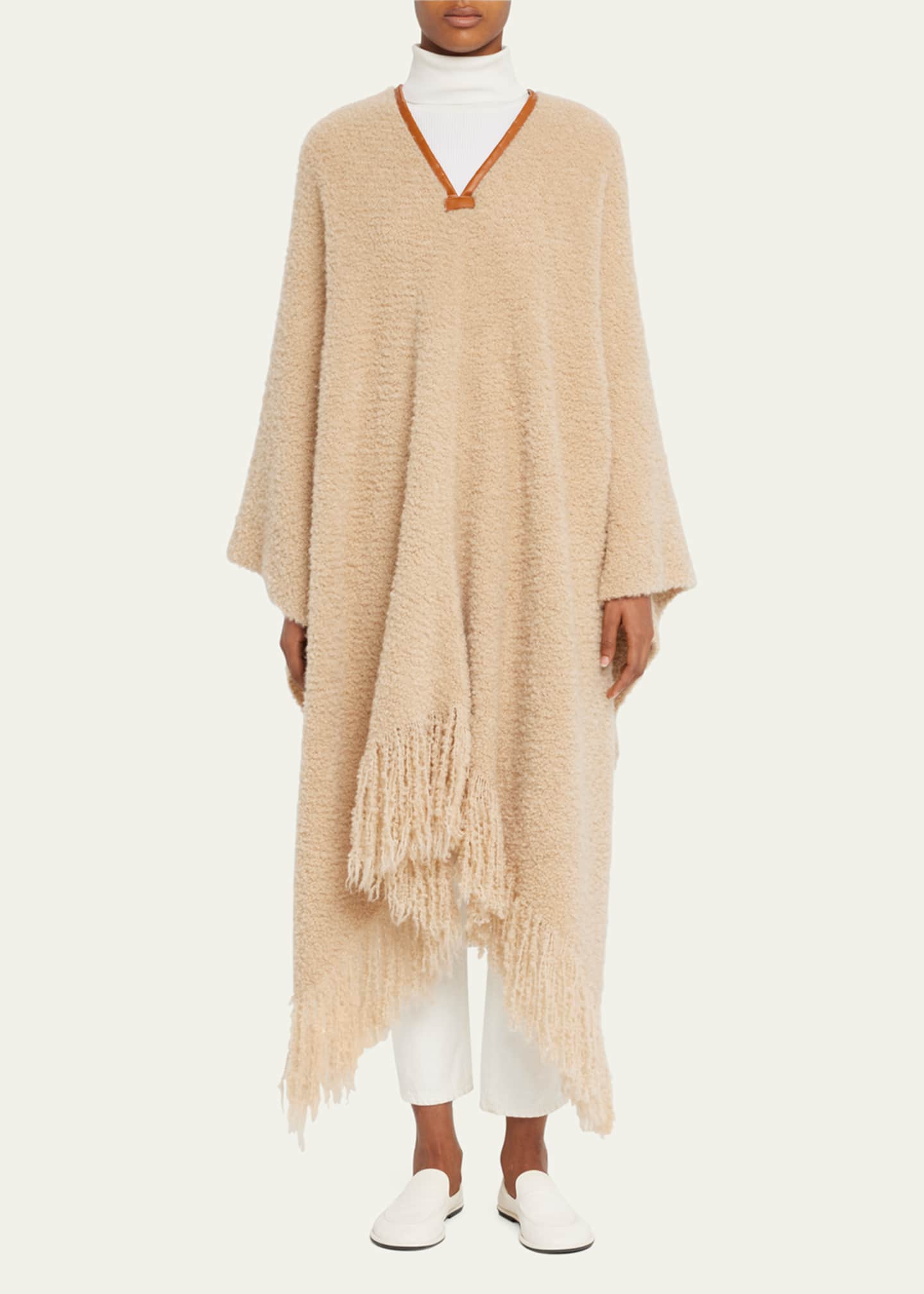 Loro Piana Fluffy Boucle Poncho - Bergdorf Goodman