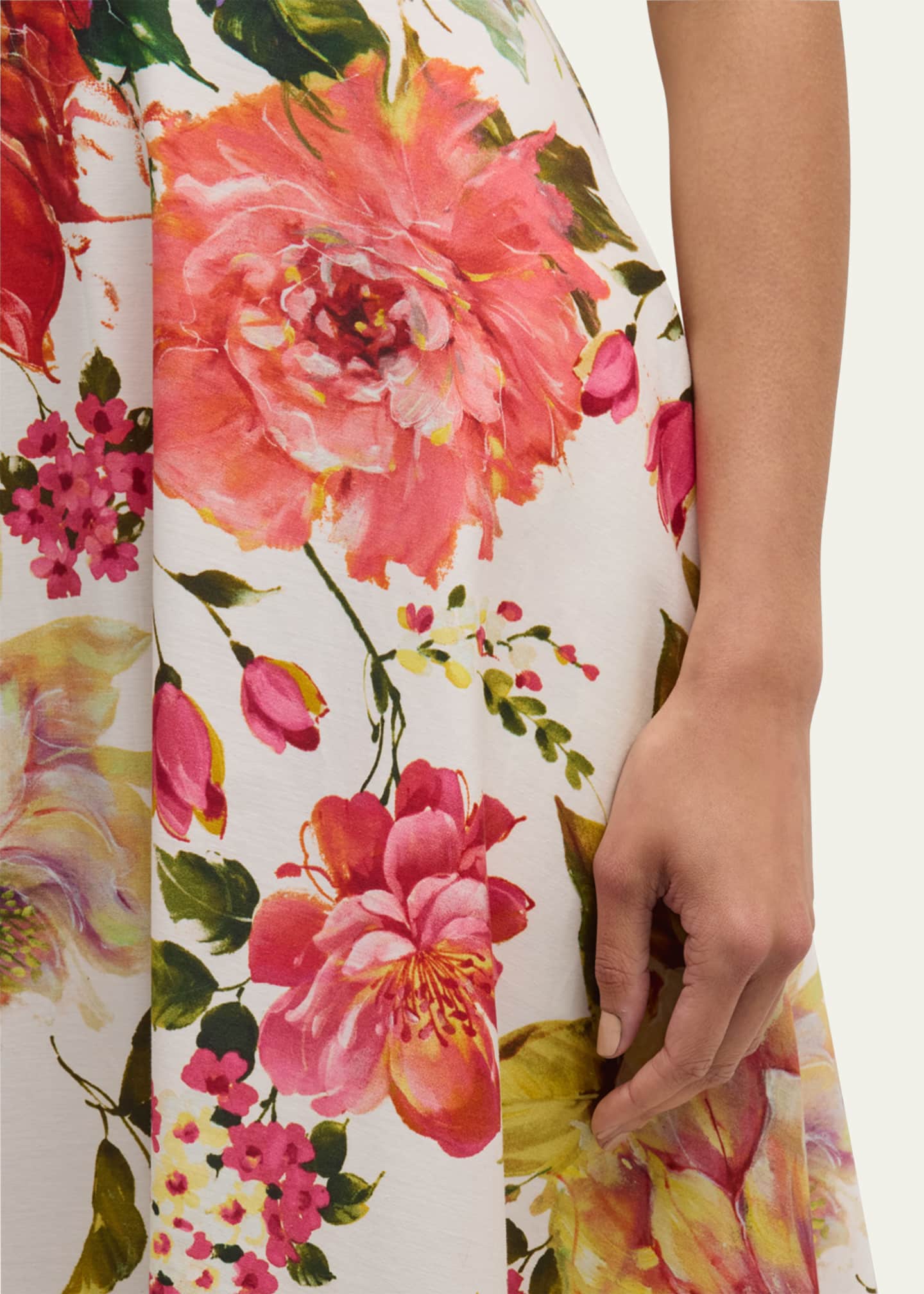 Rickie Freeman for Teri Jon Floral-Print Fit-&-Flare Shirtdress Image 5 of 5