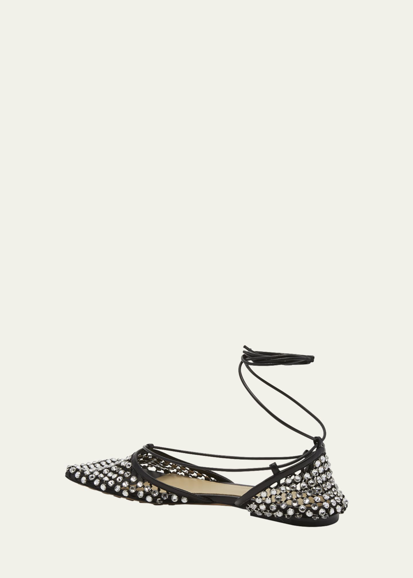 Bottega Veneta Sparkle Stretch Flat Leather Sandals Bergdorf Goodman