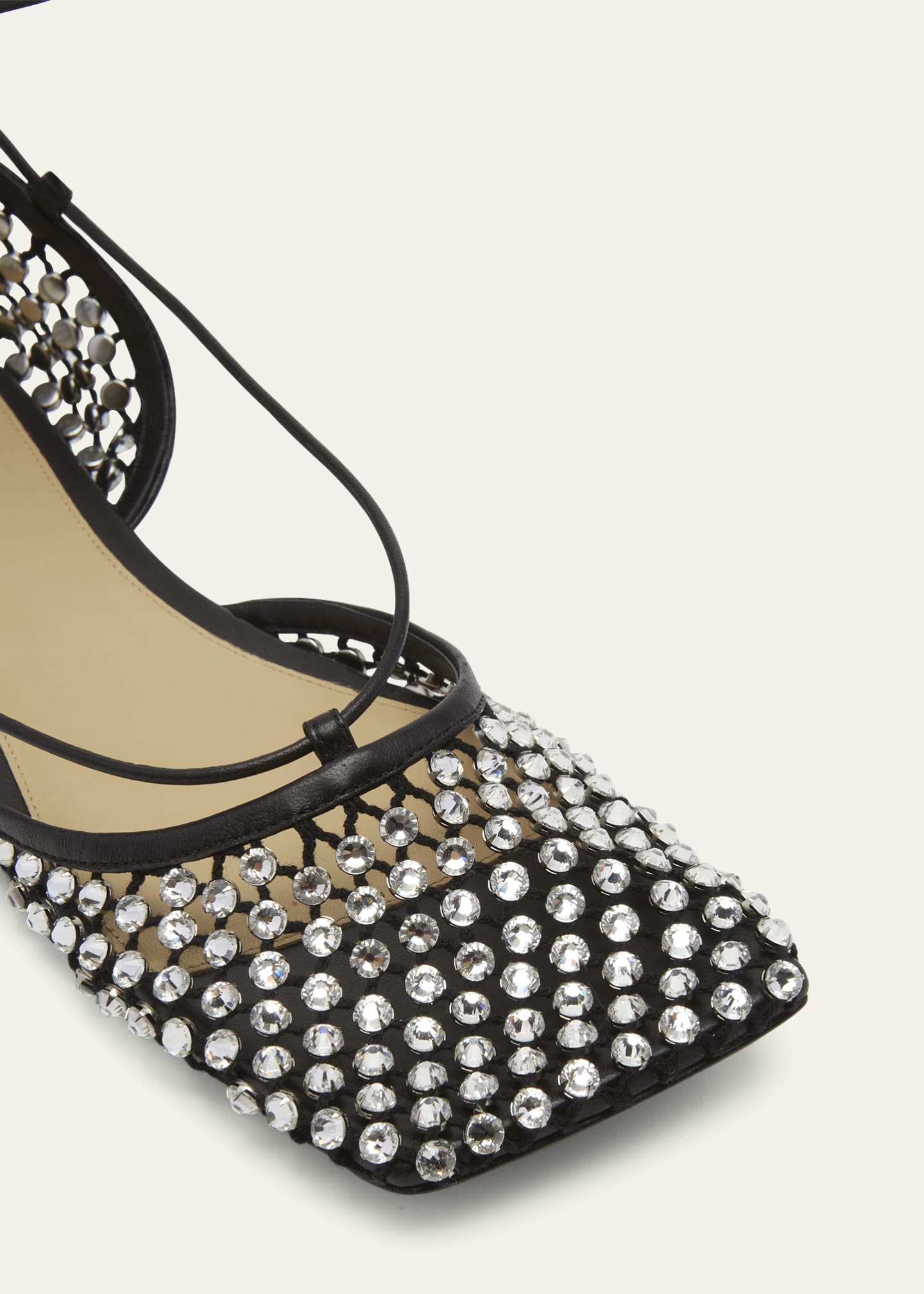 Bottega Veneta Sparkle Stretch Flat Leather Sandals - Bergdorf Goodman