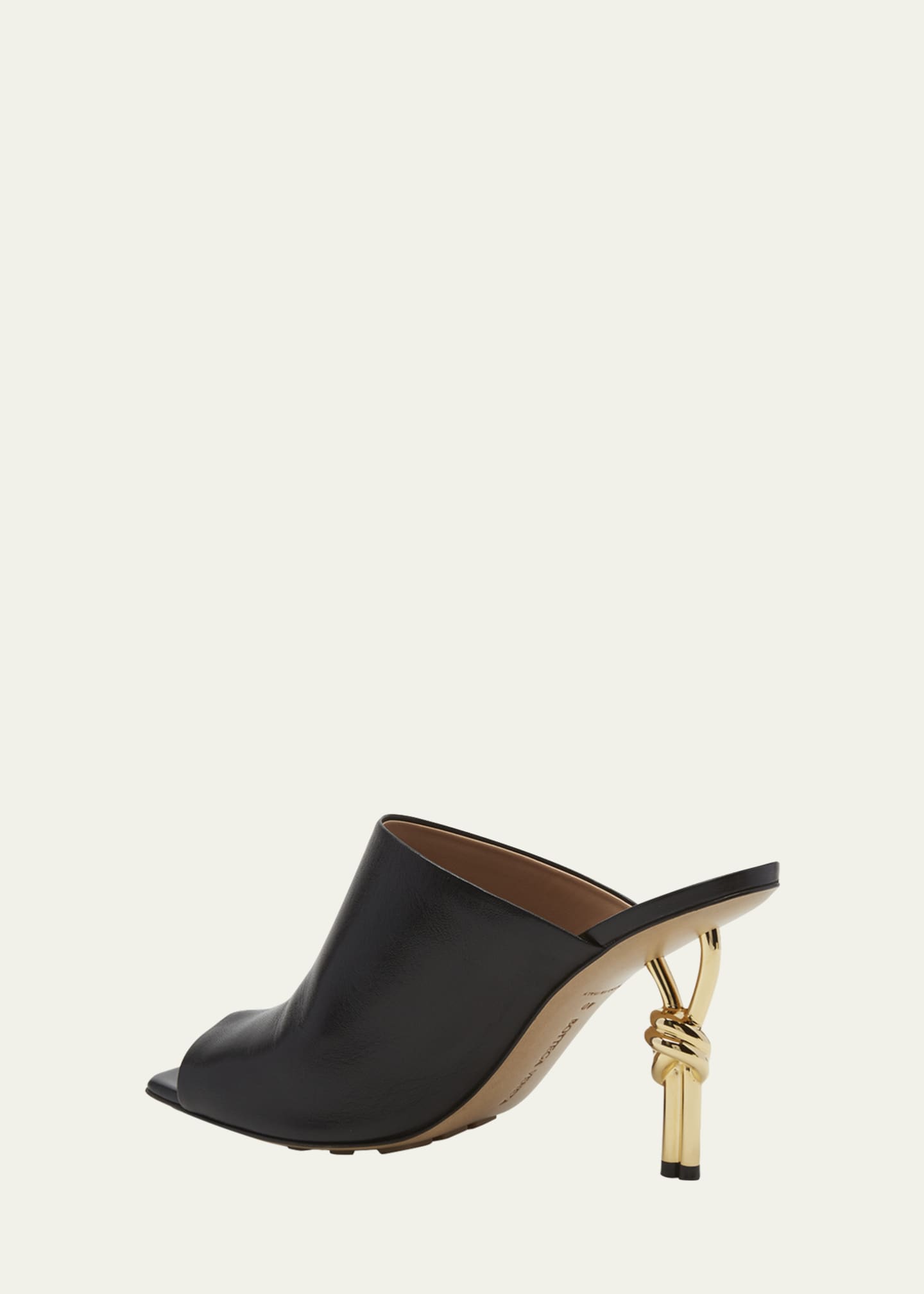 Bottega Veneta Knot Leather Heeled Sandals - Bergdorf Goodman