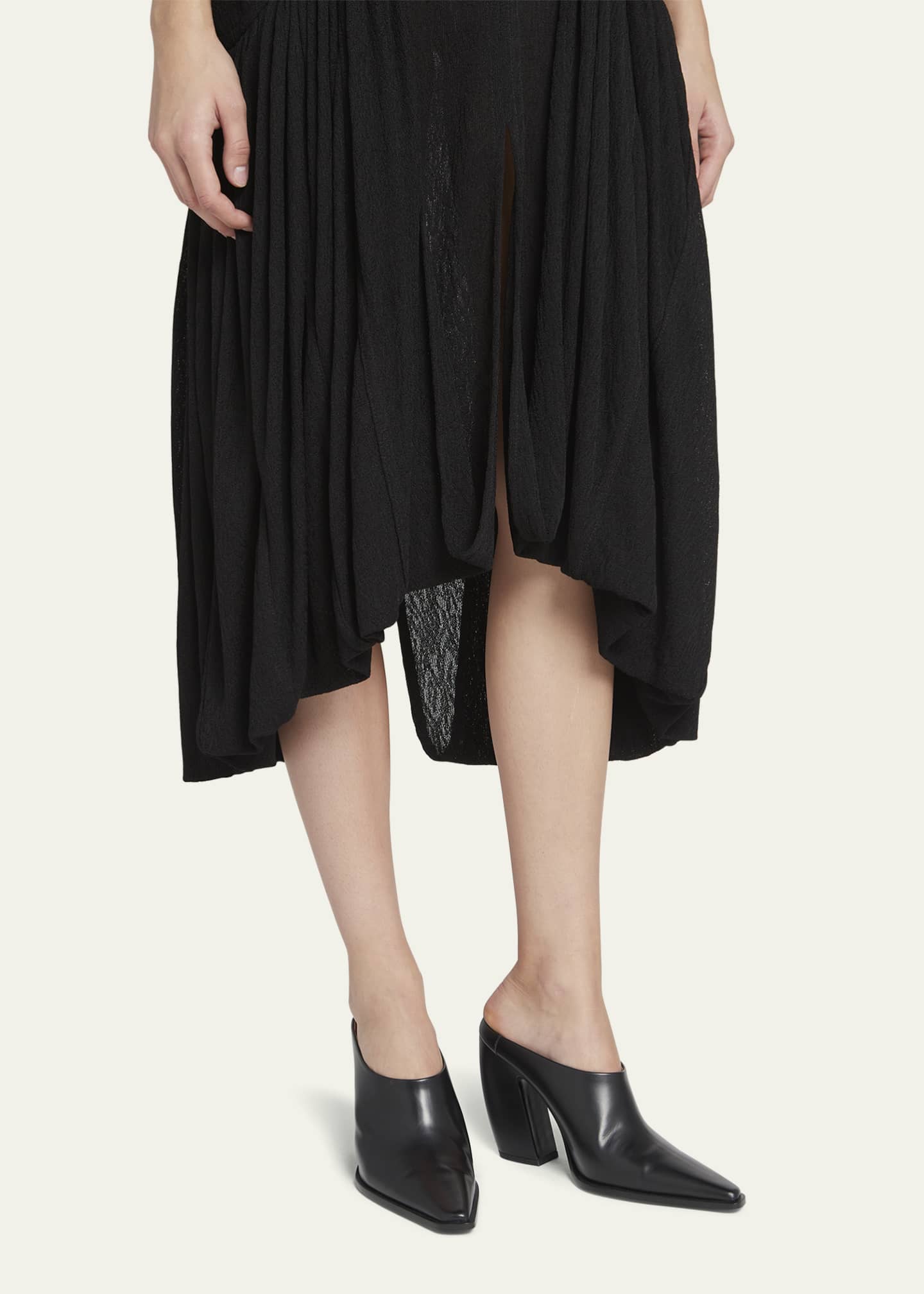 Leather slip on pumps on sale