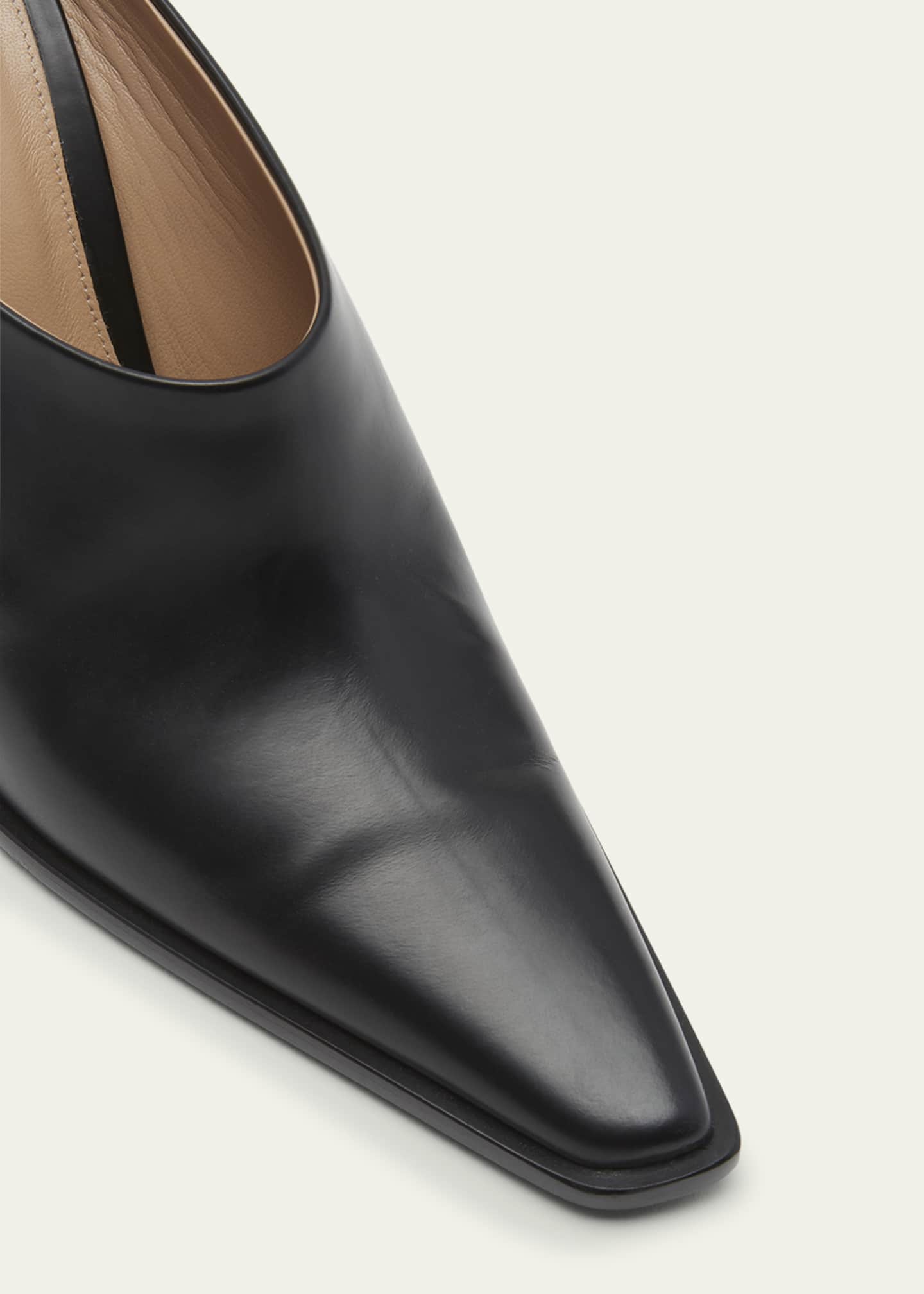 Leather slip on pumps hotsell
