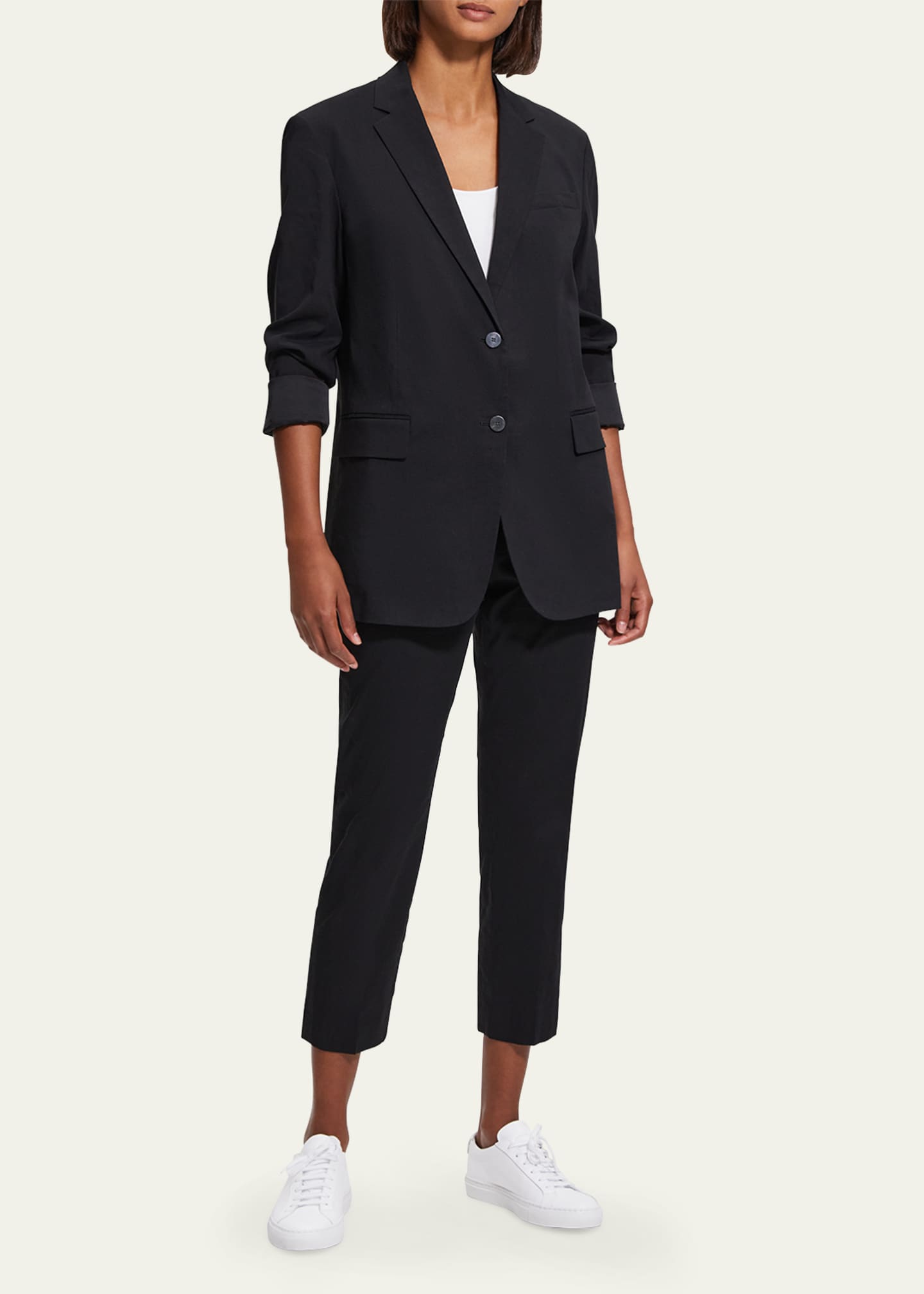 Theory RolledSleeve Boyfriend Jacket Bergdorf Goodman
