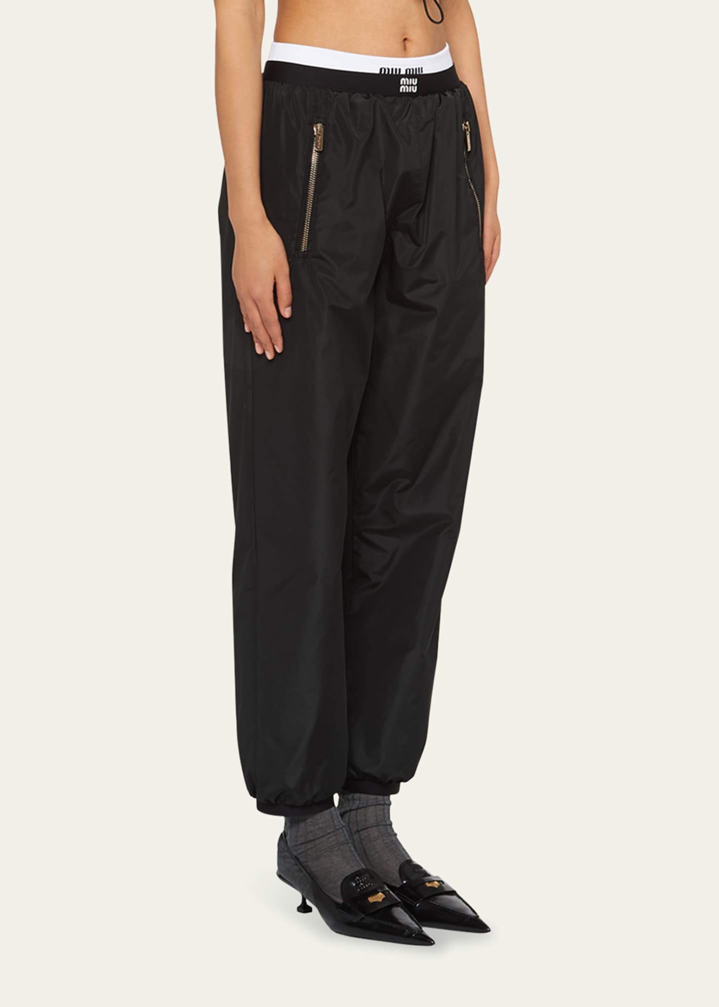 Casual trousers Miu Miu - Graffiti print silk culottes - MP12171QA8F0927