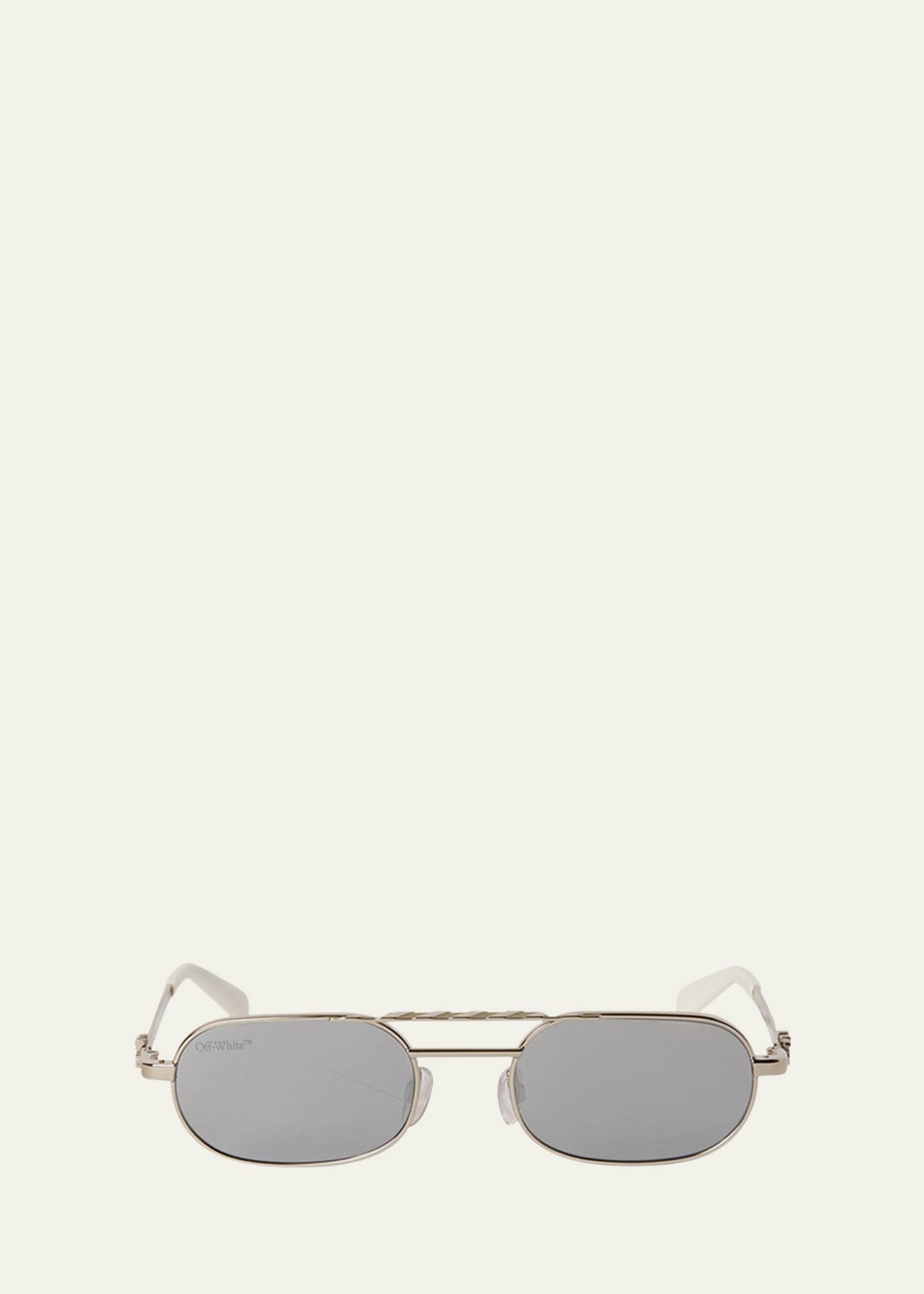 Off-White Men's Baltimore Oval Aviator Sunglasses - Bergdorf Goodman