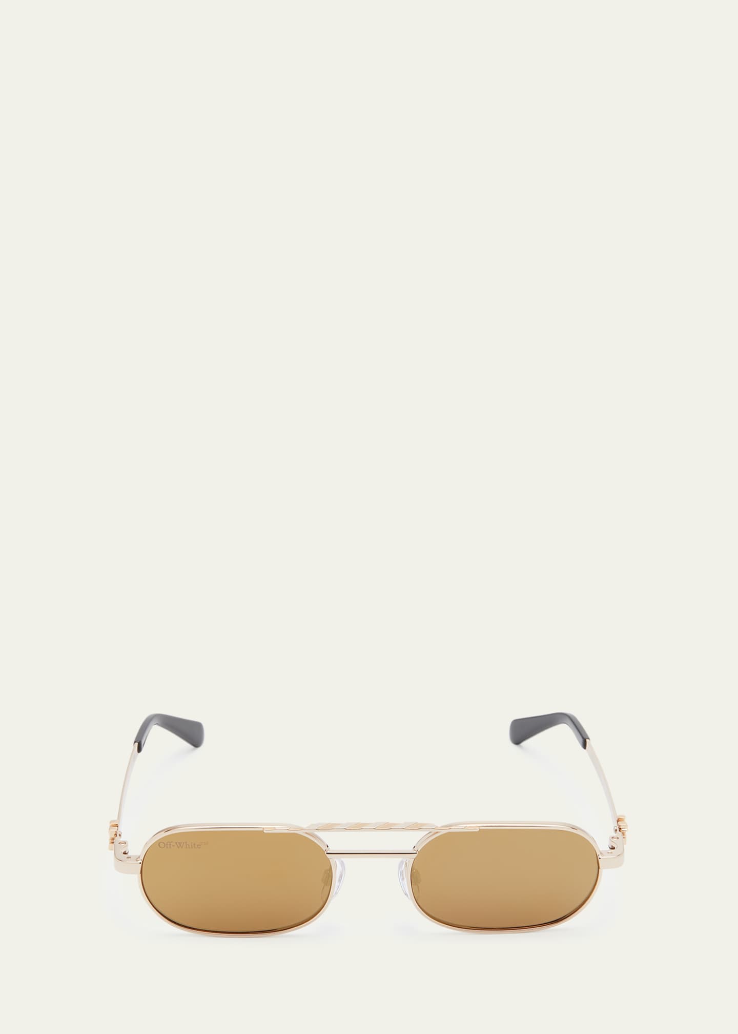 White and hot sale gold aviator sunglasses