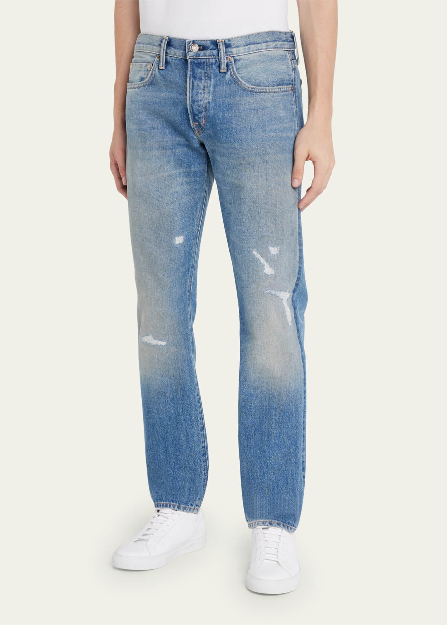 TOM FORD Men s Slim Fit Distressed Jeans