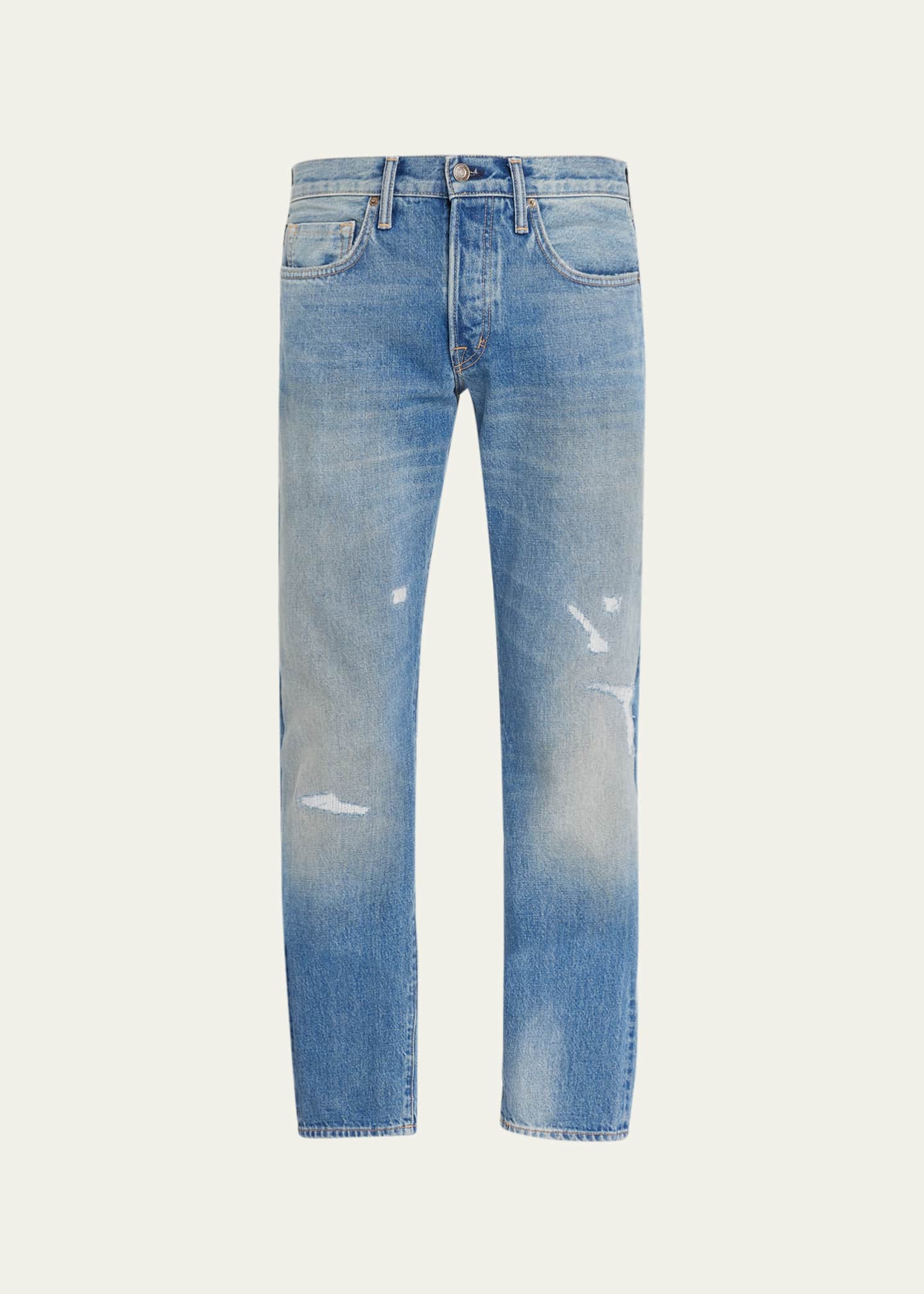 Men's Slim Fit Distressed Jeans - Bergdorf Goodman