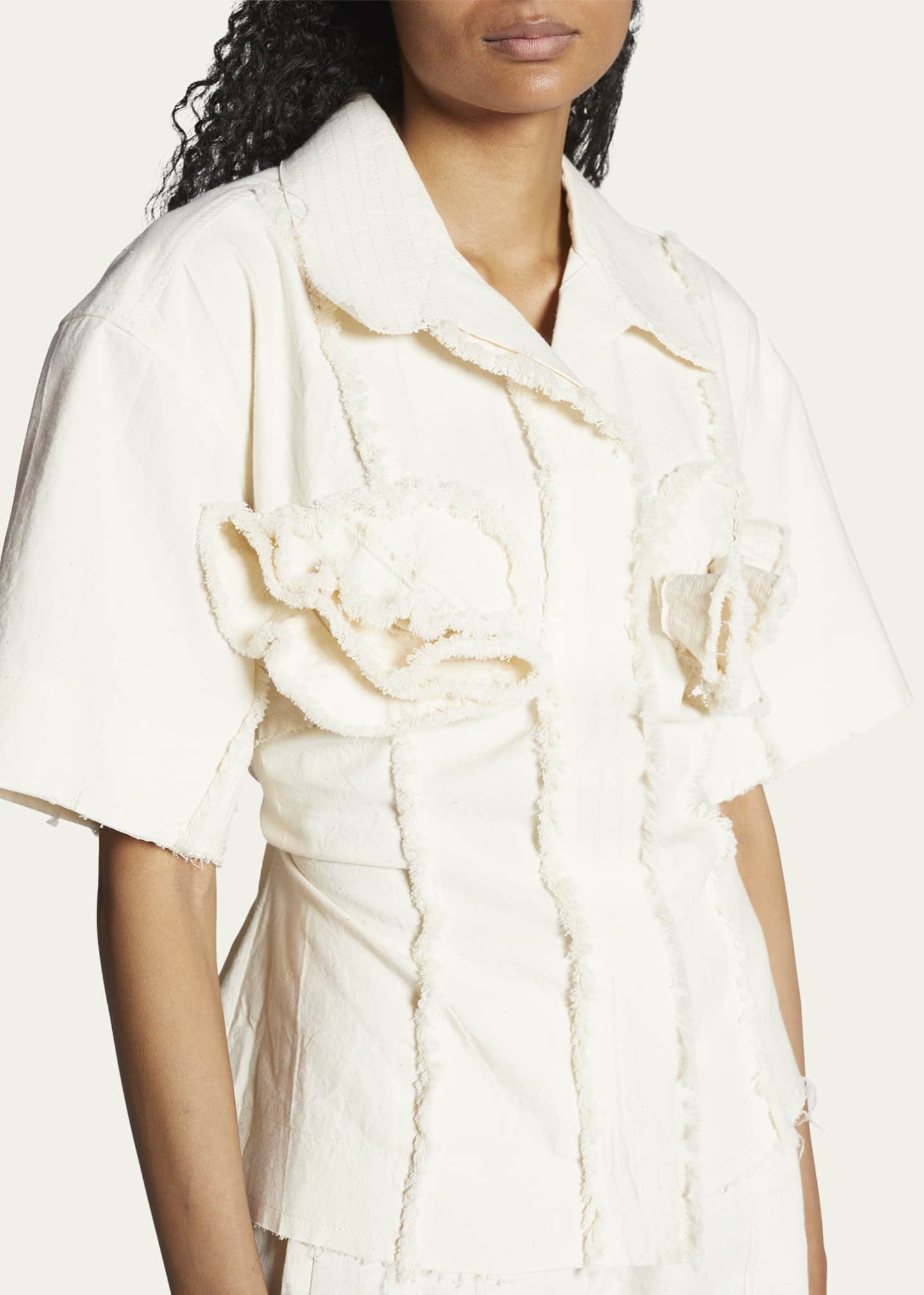JACQUEMUS - La Chemise Artichaut Canvas Flower Shirt Jacquemus