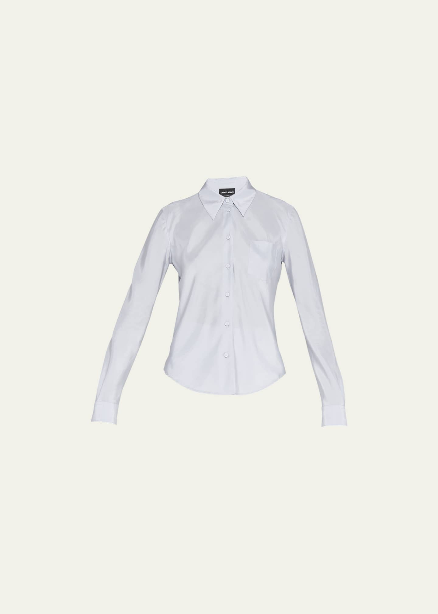 Giorgio Armani Silk Button-Down Blouse - Bergdorf Goodman