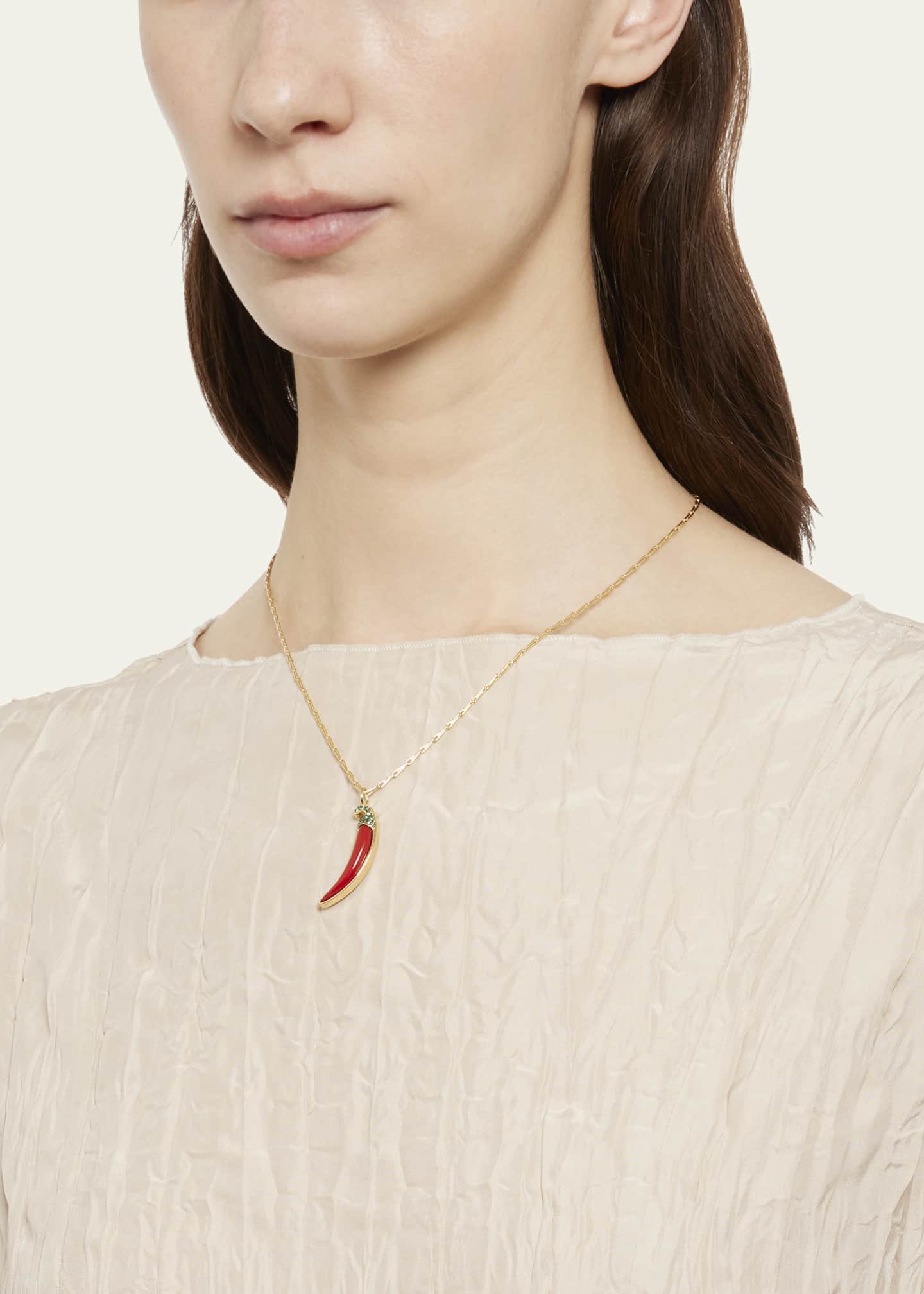 Gold chili outlet pepper necklace