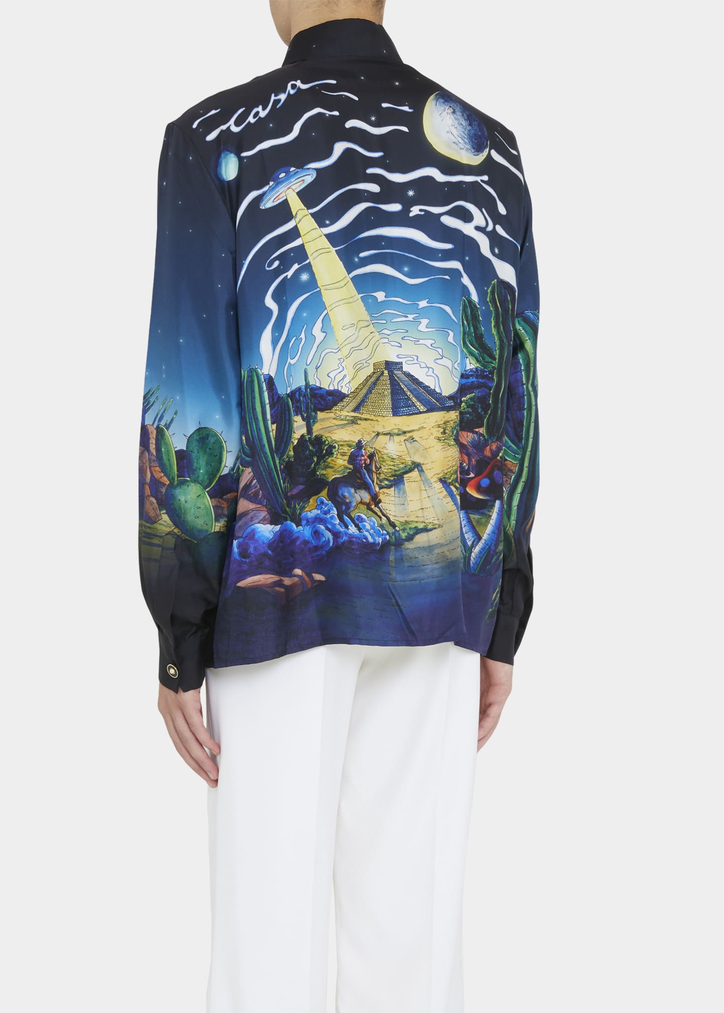 Basenji Cowboy Ink Space UFO T-Shirt