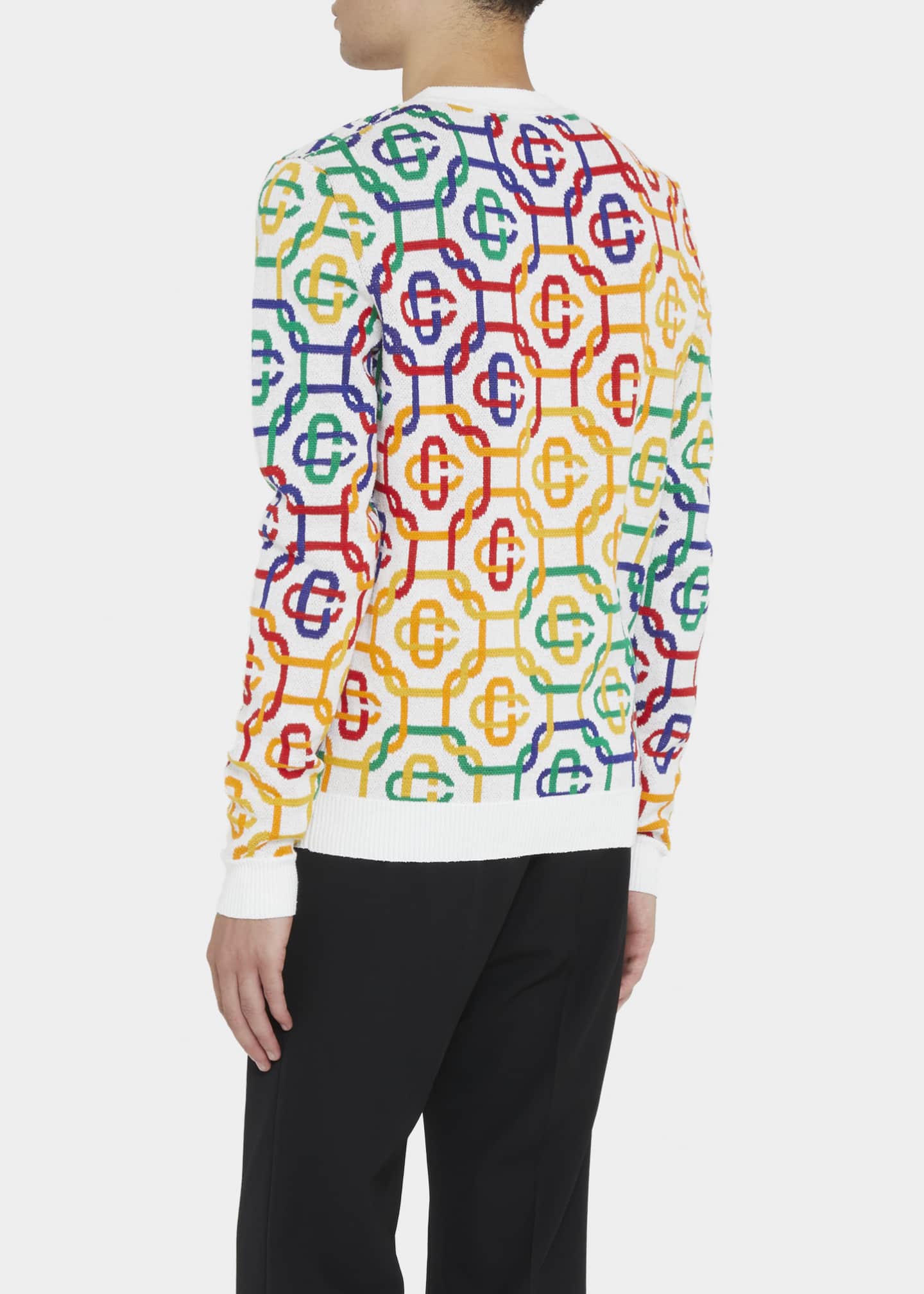 CASABLANCA Men's Multicolor Monogram Sweater - Bergdorf Goodman