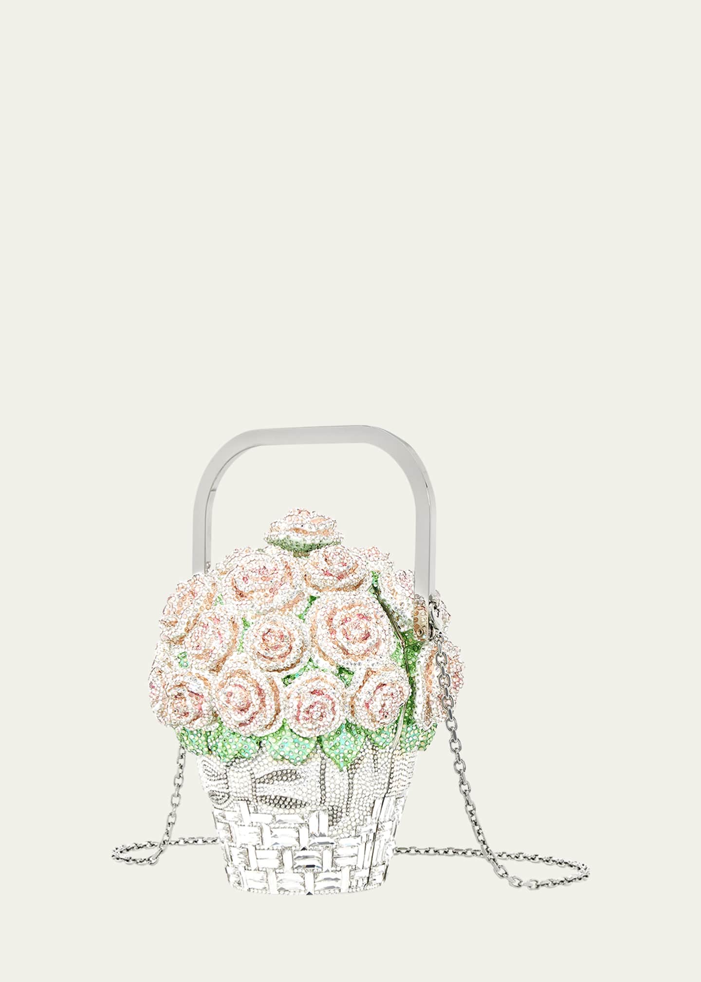 Judith Leiber Couture Basket of Roses Blush Bouquet Top-Handle Bag Image 3 of 5