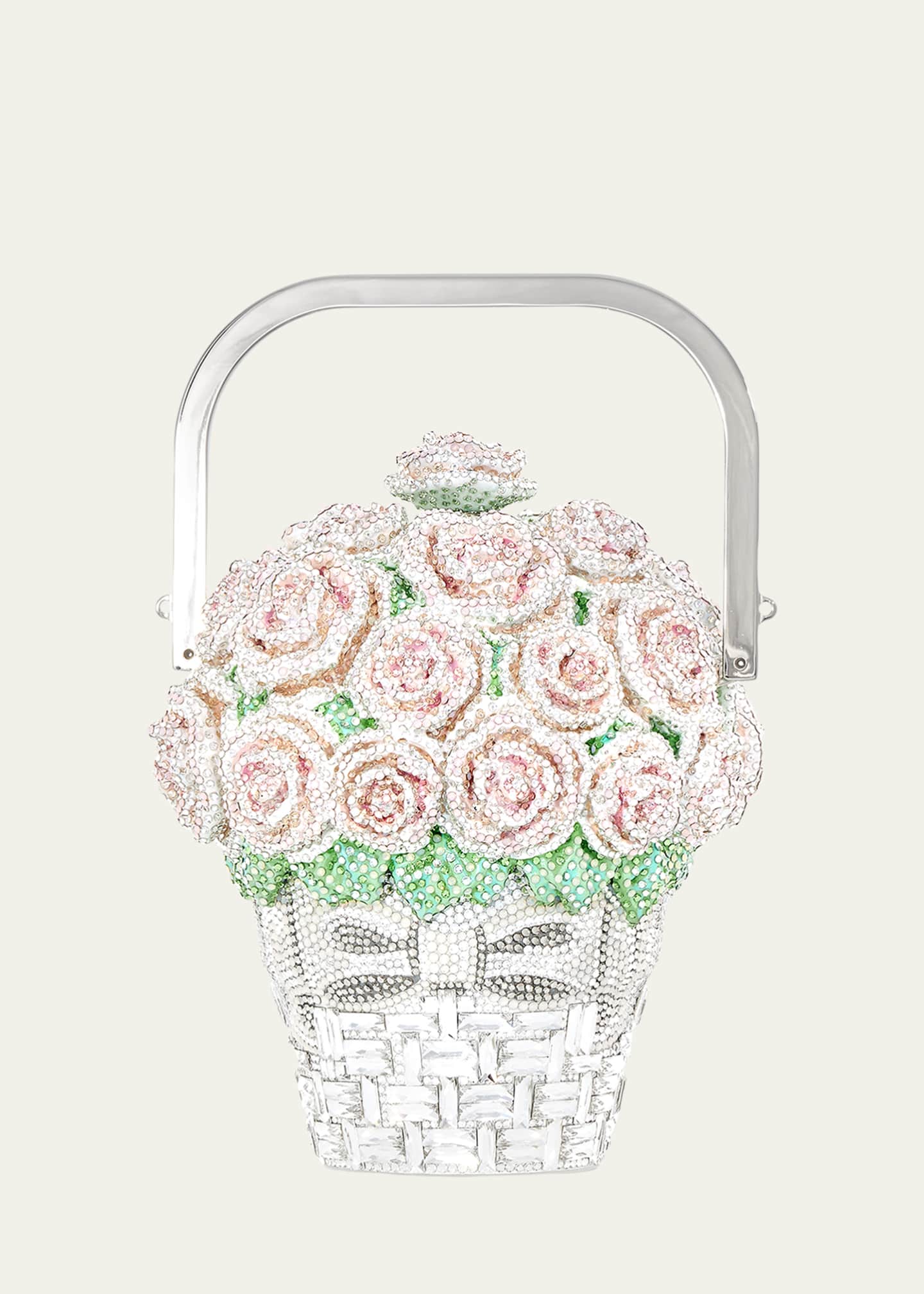 Judith Leiber Couture Basket of Roses Blush Bouquet Top-Handle Bag Image 1 of 5