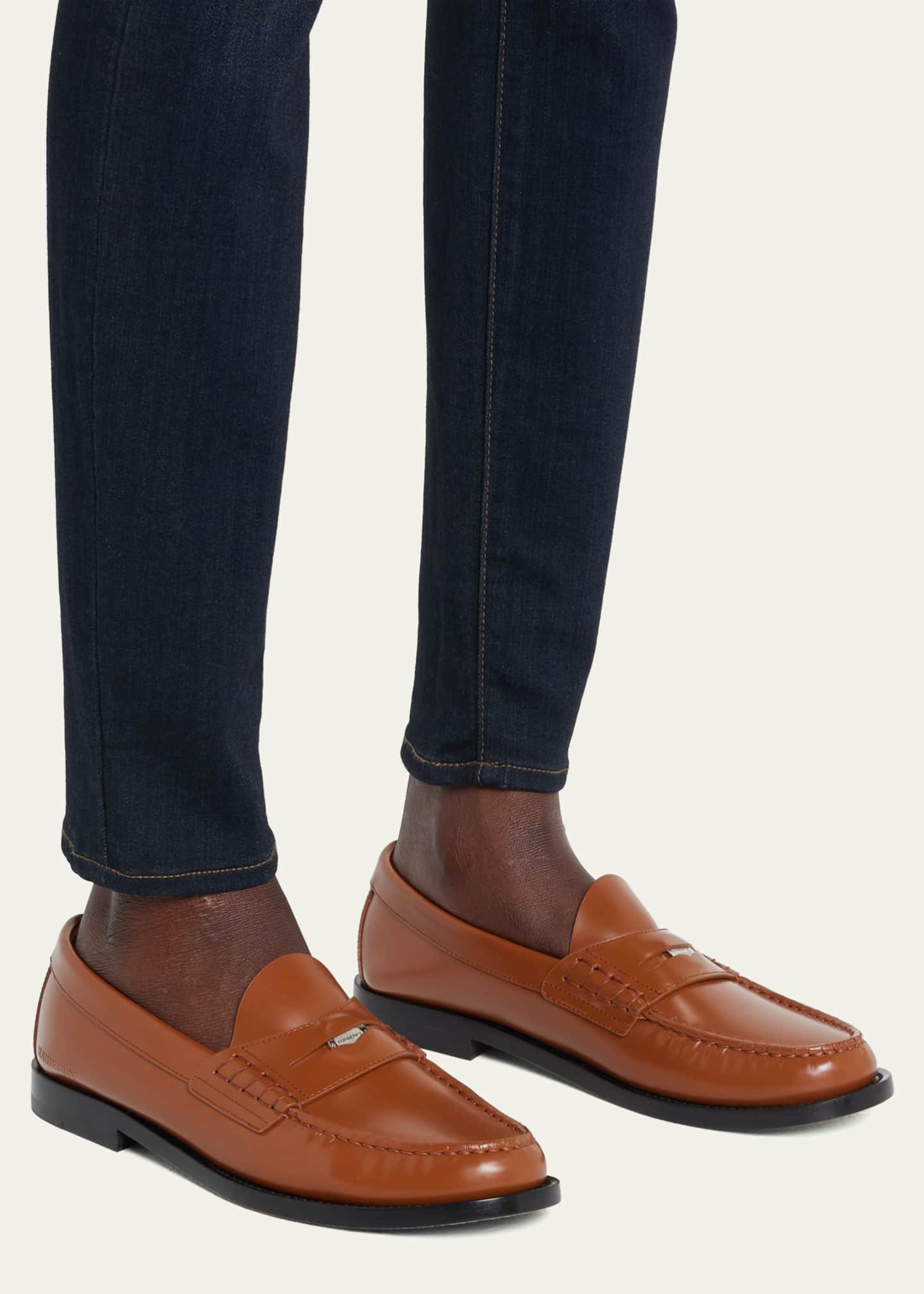 Burberry print loafers on sale
