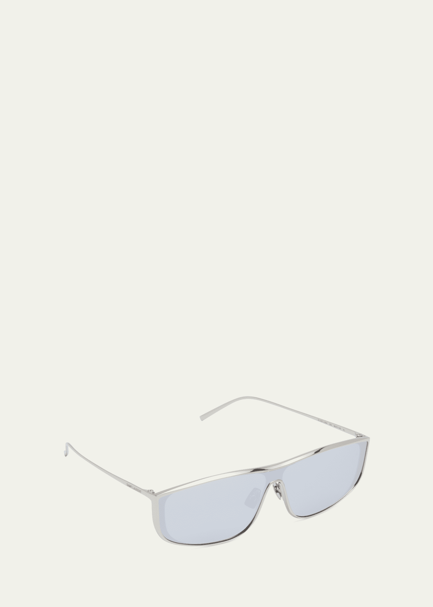 Saint Laurent Luna Mirrored Zinc Alloy Shield Sunglasses