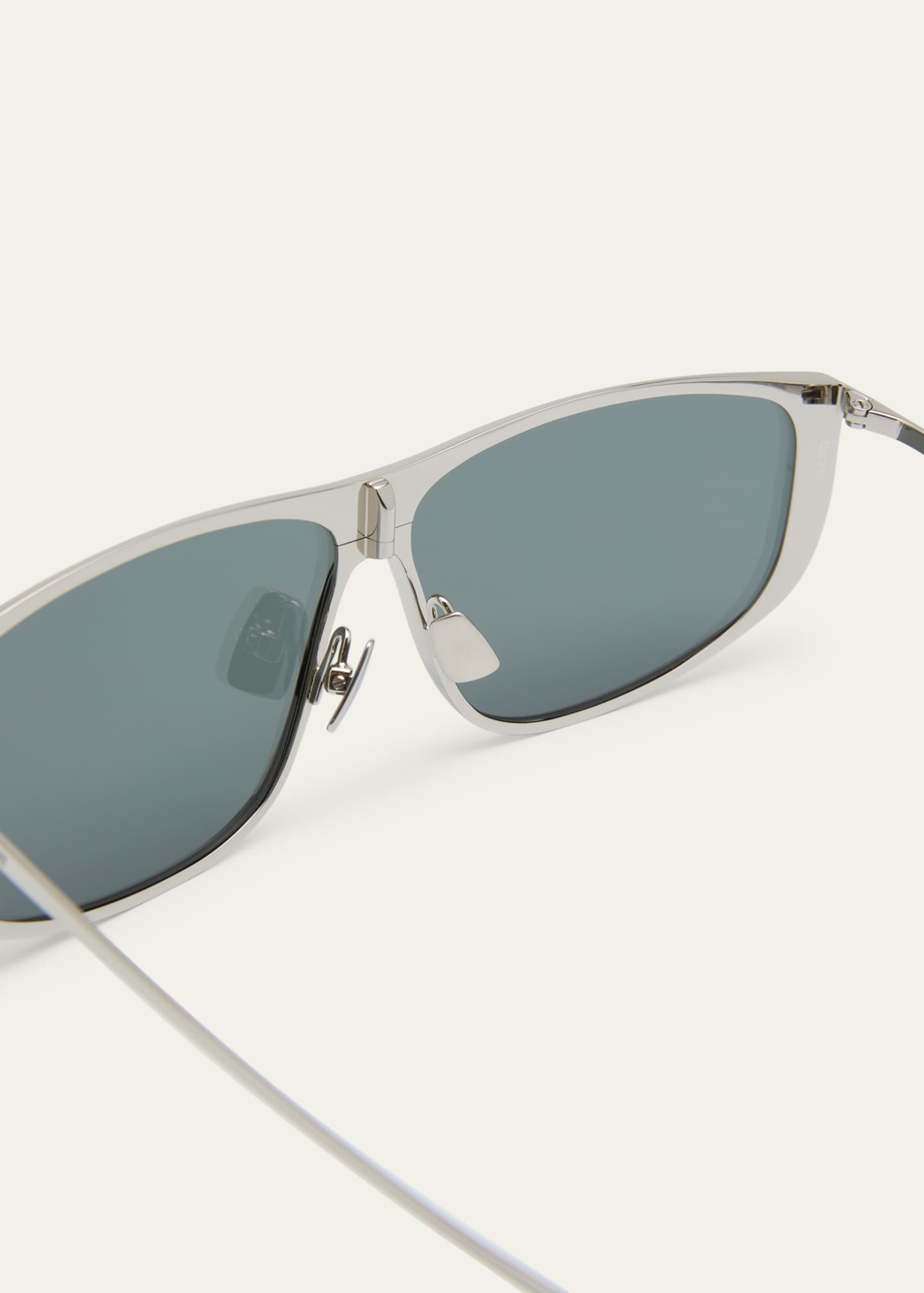 Saint Laurent Luna Mirrored Zinc Alloy Shield Sunglasses Image 4 of 5