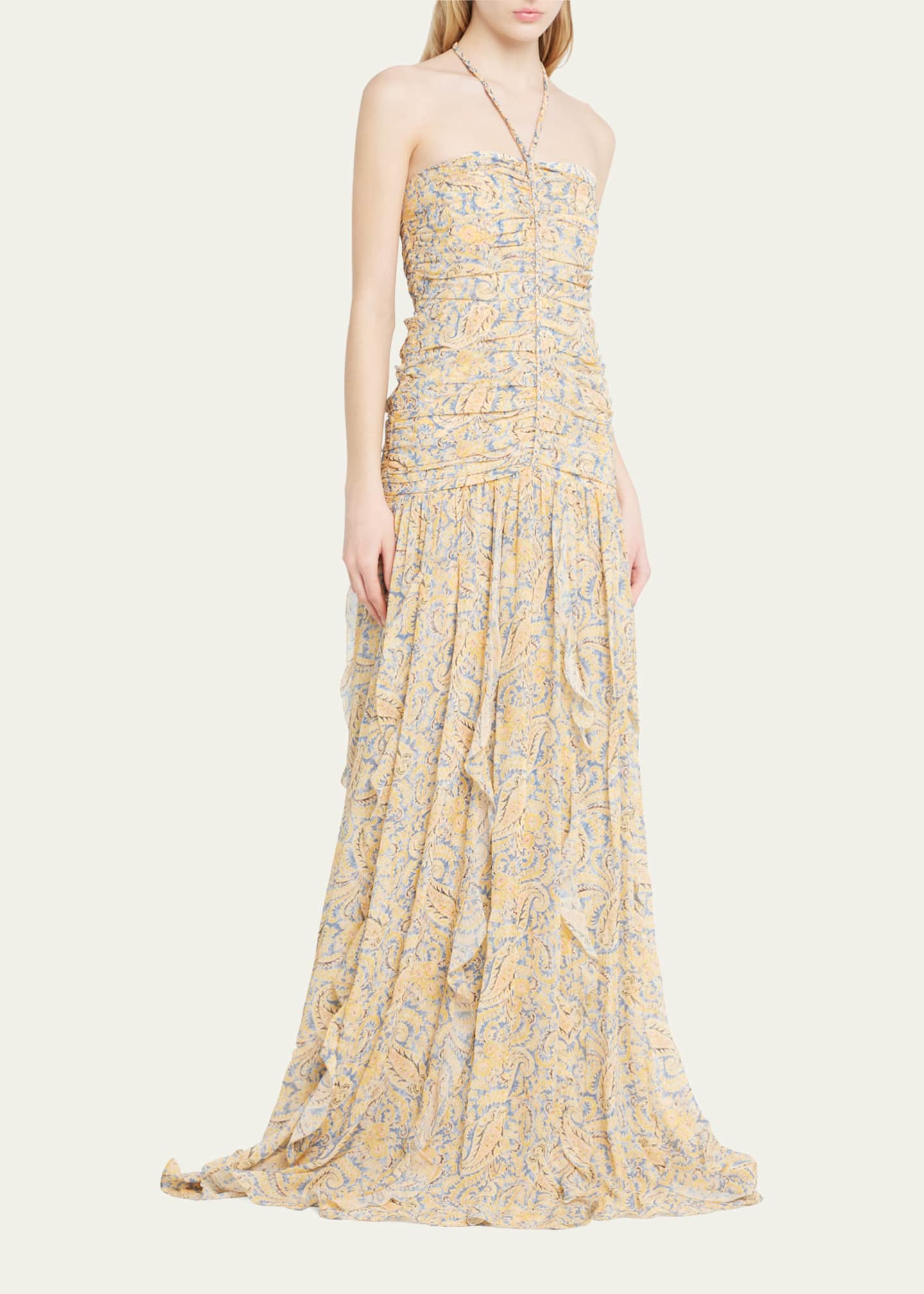 Veronica Beard Lucine Halter Maxi Dress Image 4 of 5