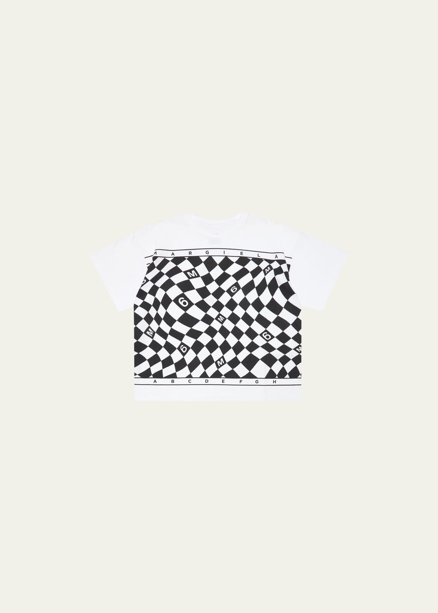 MM6 Maison Margiela Girl's Check-Print Logo T-Shirt, Size 4-16