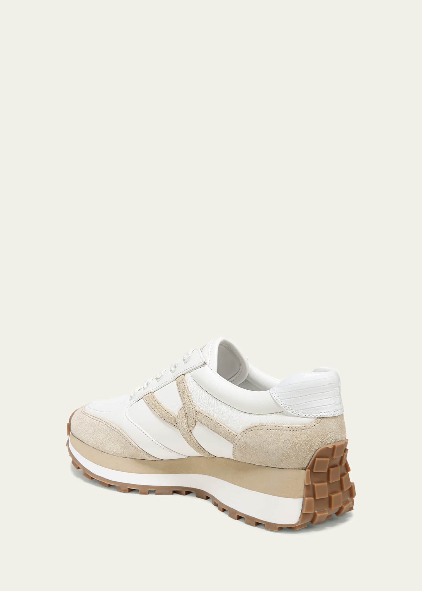 Veronica Beard Valentina Mixed Leather Retro Sneakers Image 2 of 2