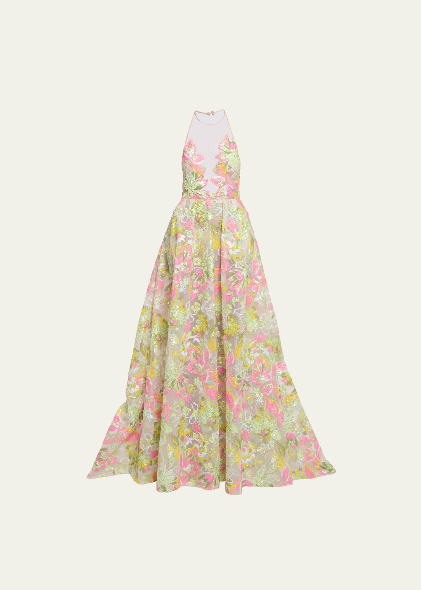 Elie Saab Sequin-Embellished Tulle Dress - Bergdorf Goodman