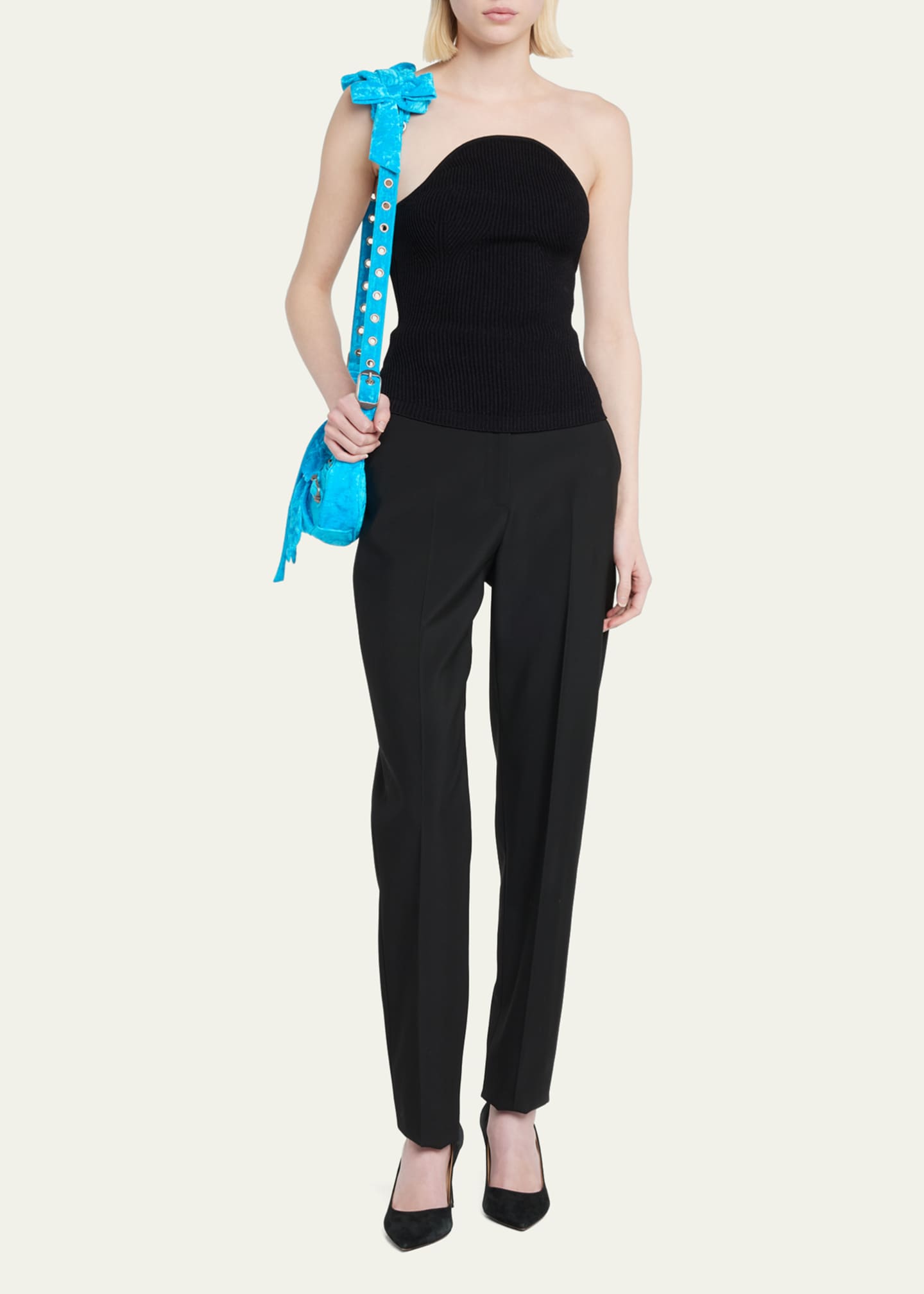Balenciaga Le Cagole XS Velvet Bow Shoulder Bag - Bergdorf Goodman