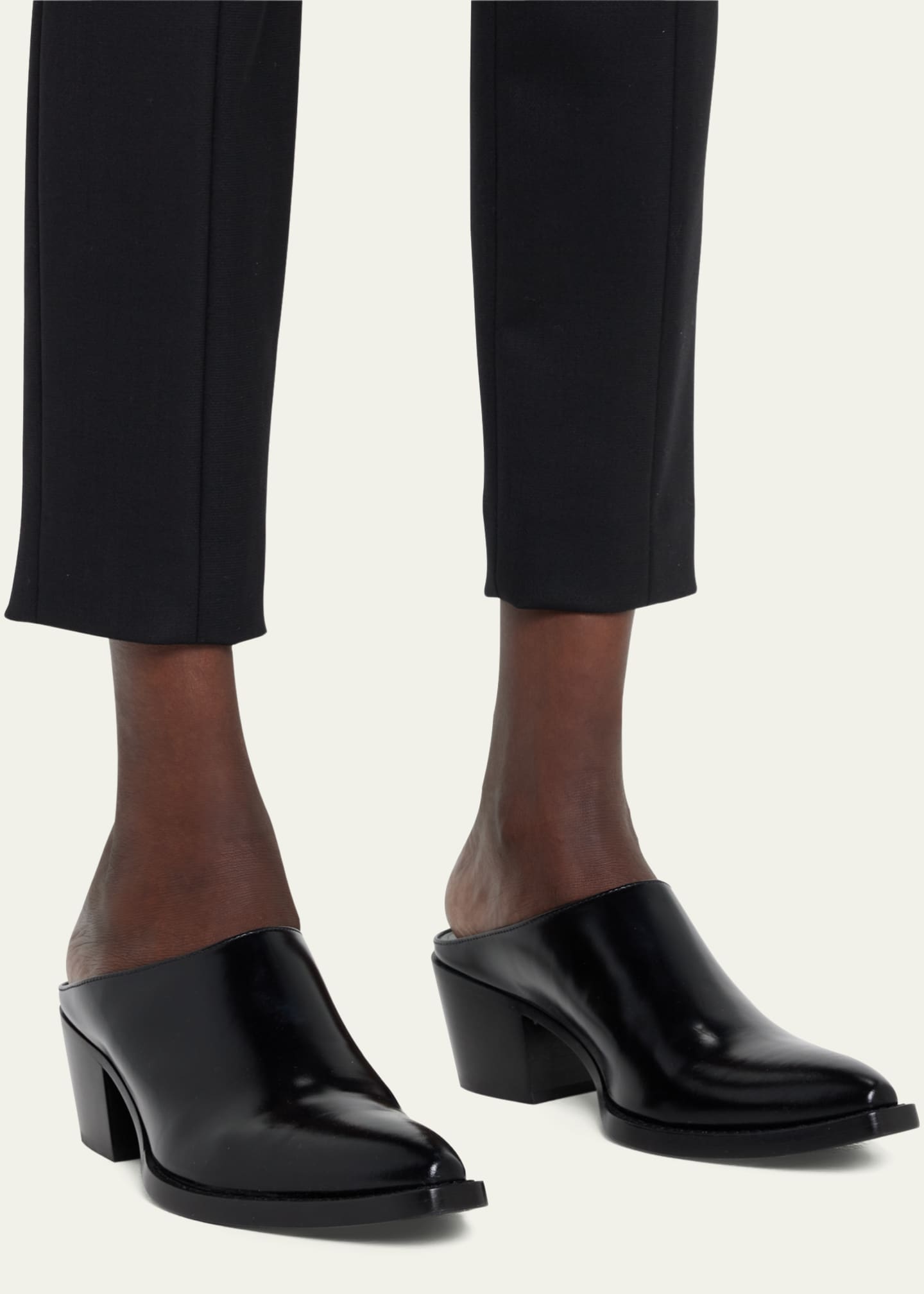 Prada black mules hot sale