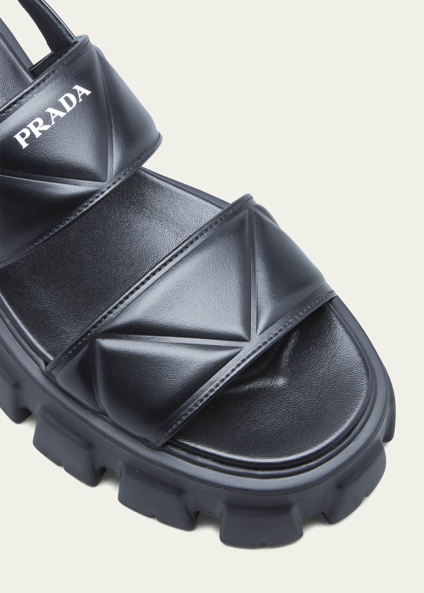 Prada Quilted Leather Platform Sandals - Bergdorf Goodman