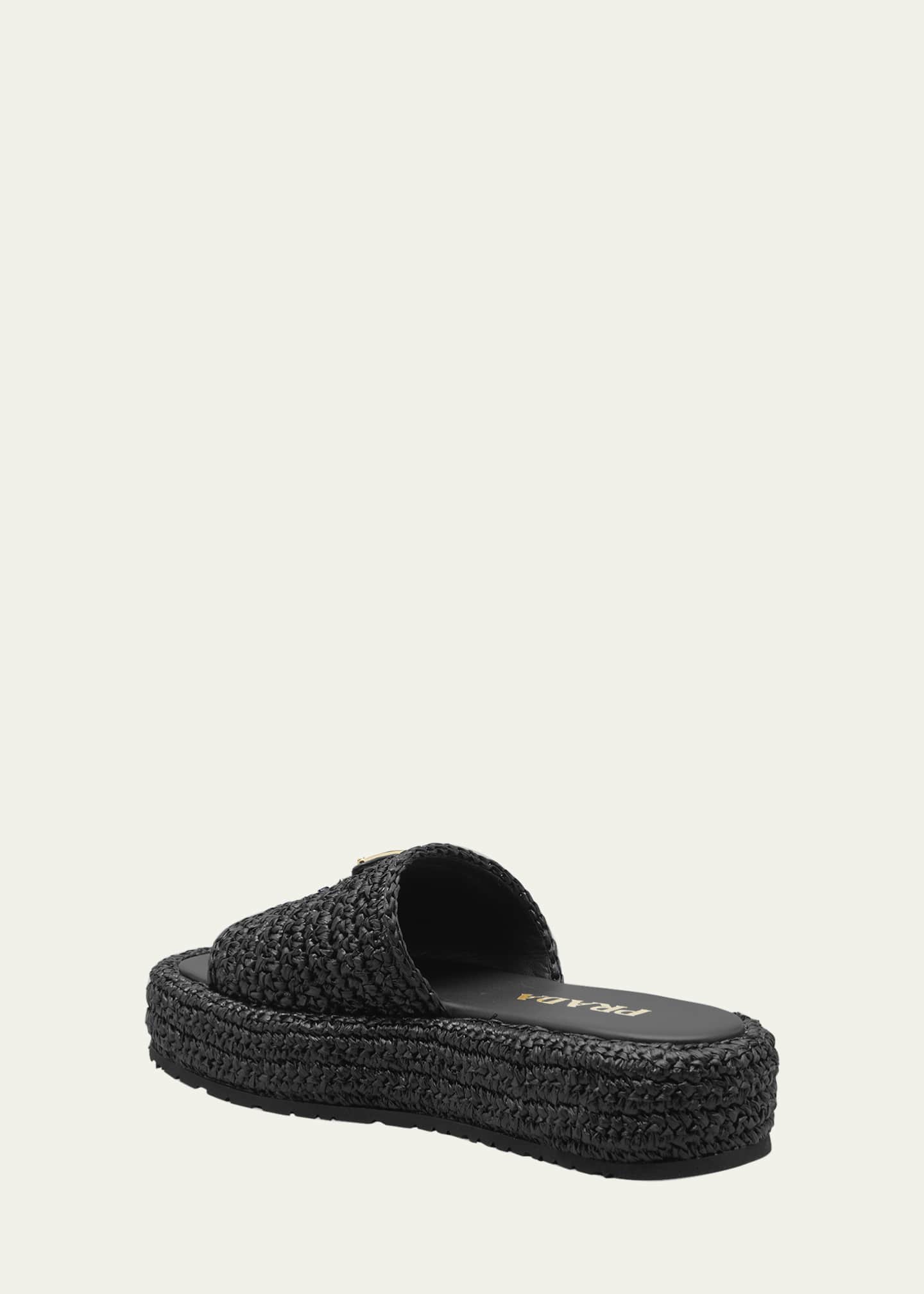 Raffia Single-Band Platform Slides