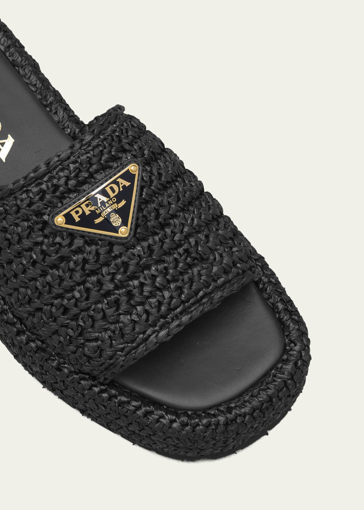 Raffia Single-Band Platform Slides