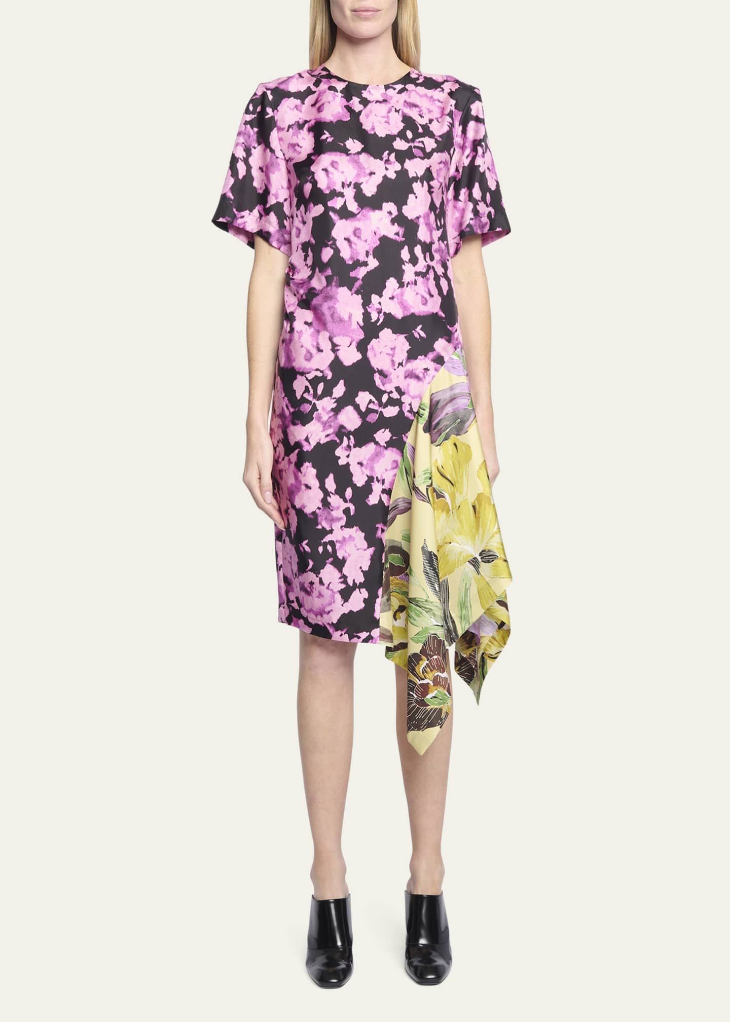 Dries Van Noten Diana Asymmetric Printed Short Dress - Bergdorf