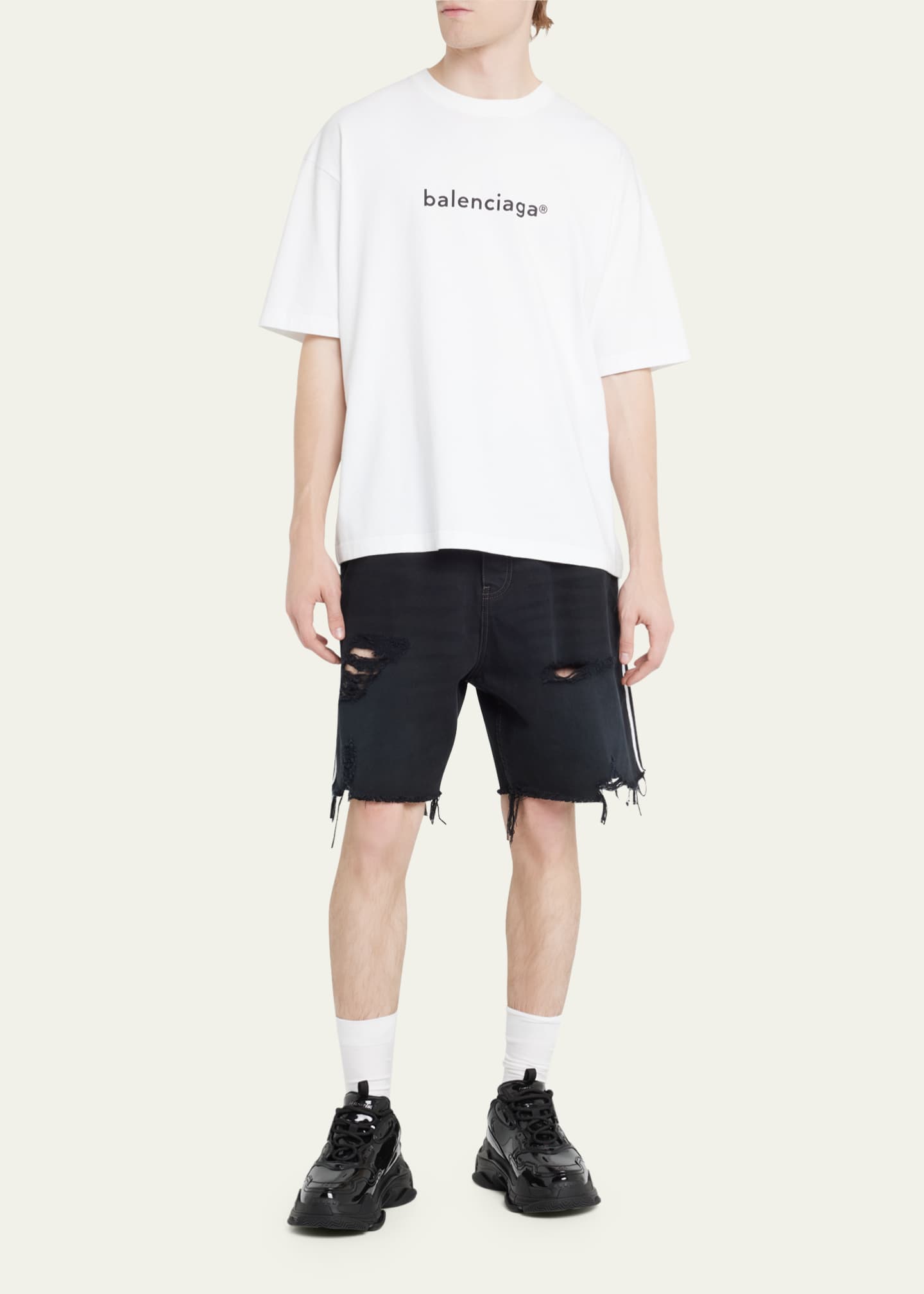 balenciaga triple s mens brown
