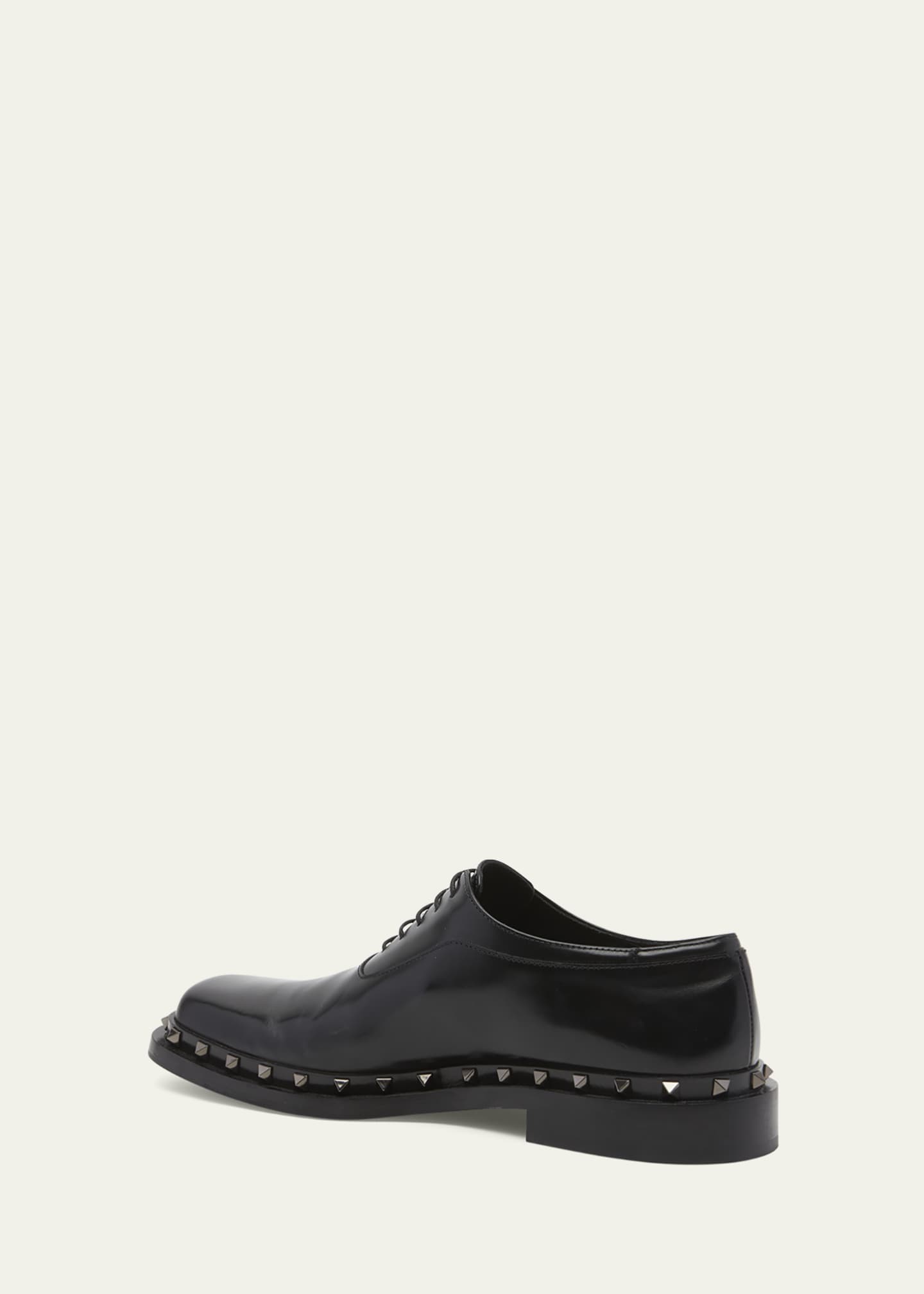 Valentino Garavani Men's Rockstud Leather Derby Shoes