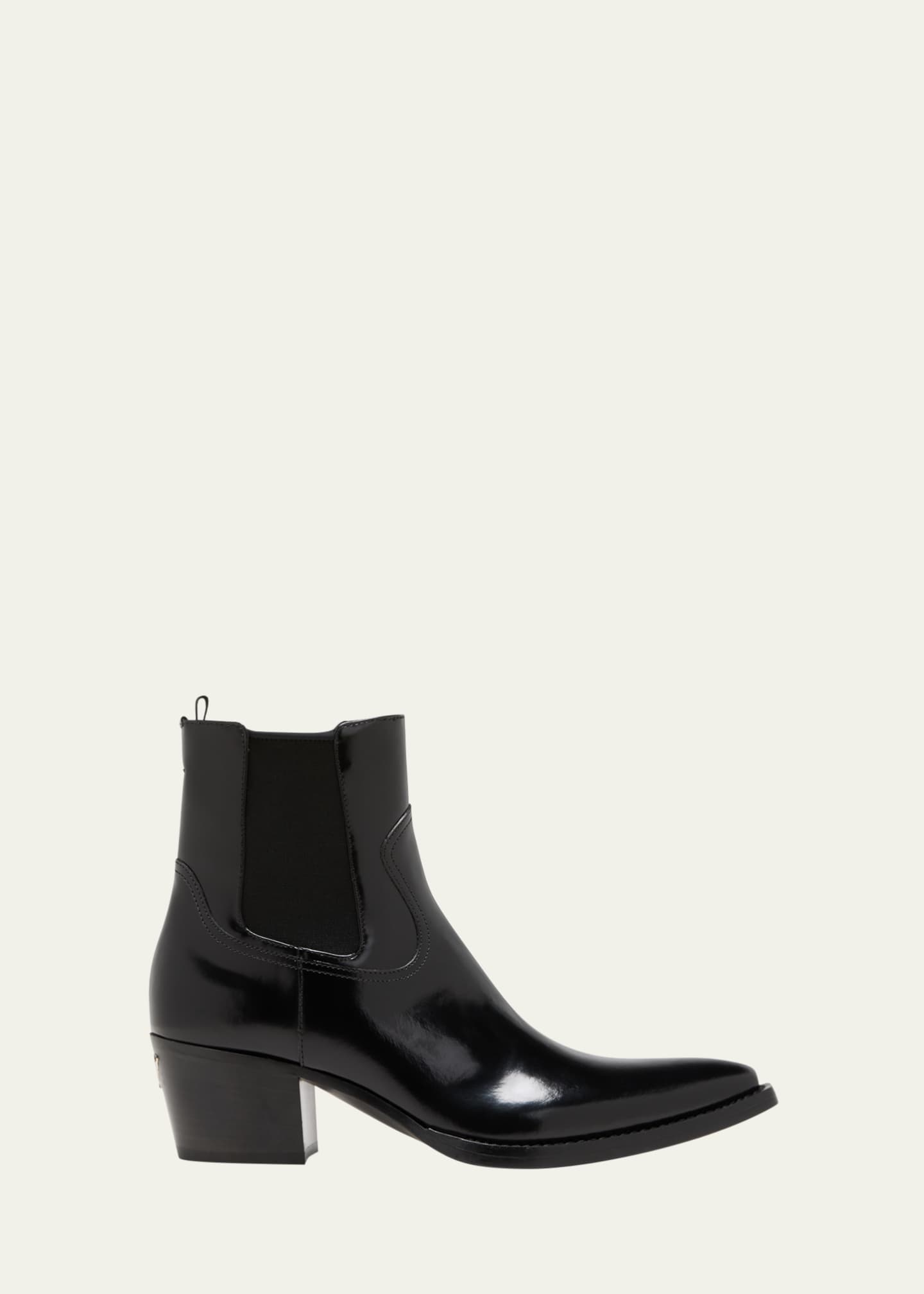 Prada Texano Leather Western Chelsea Booties