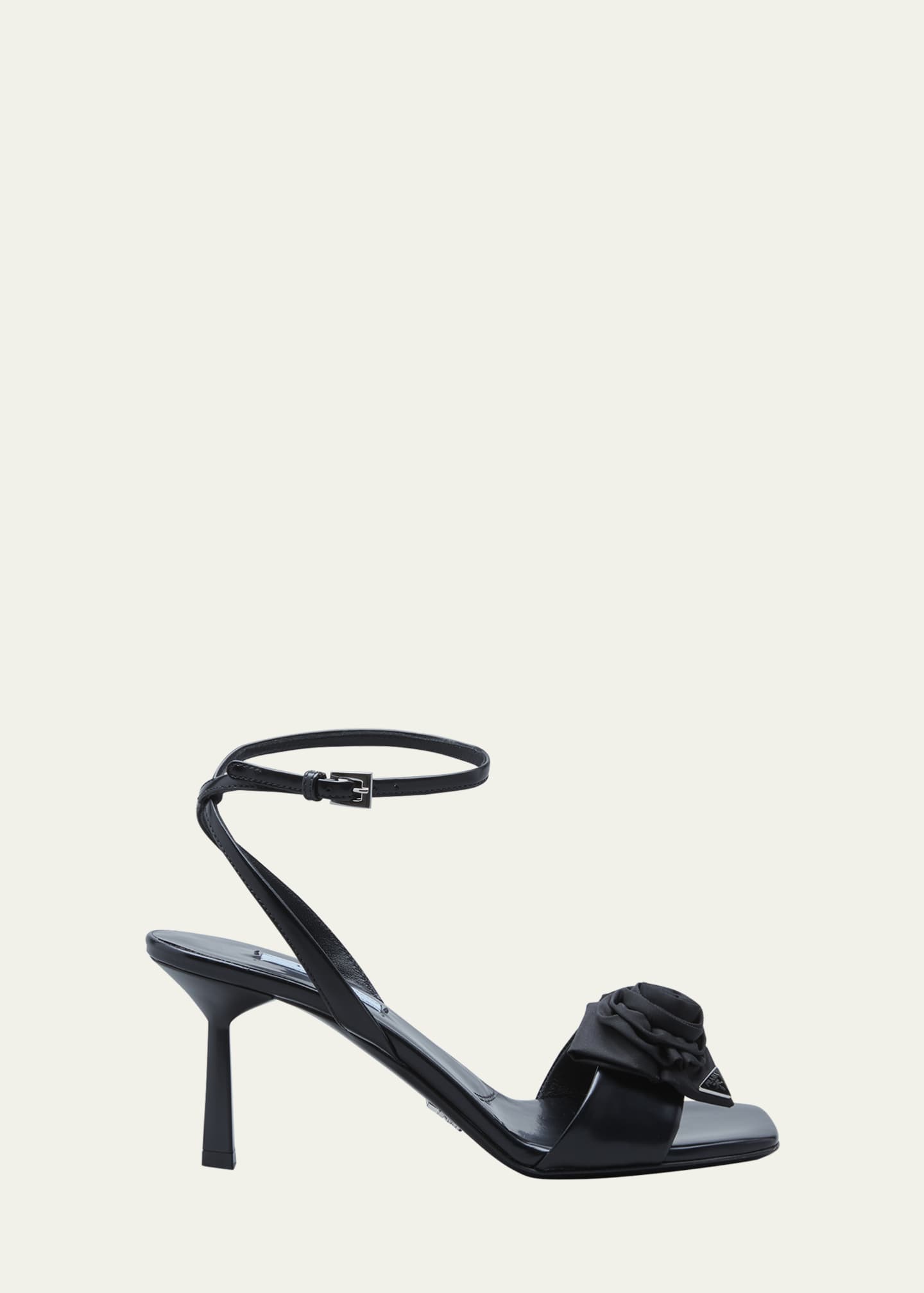 Optøjer tæppe computer Prada Sandali Triangle Logo Rose Ankle Strap Sandals - Bergdorf Goodman