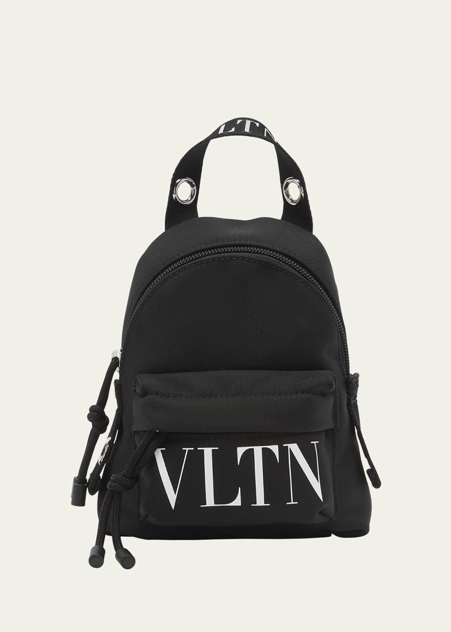 Vltn Nylon Backpack for Man in Black