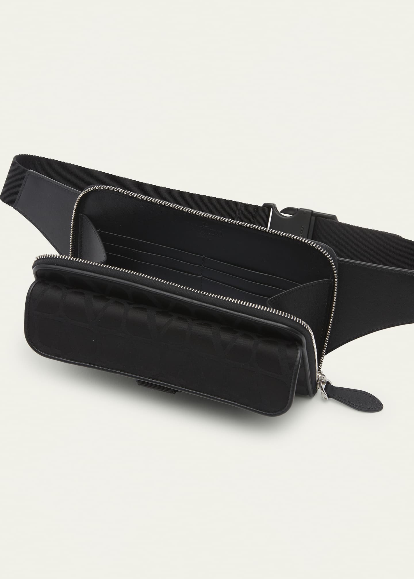 Black Iconographe Nylon Belt Bag for Man in Black