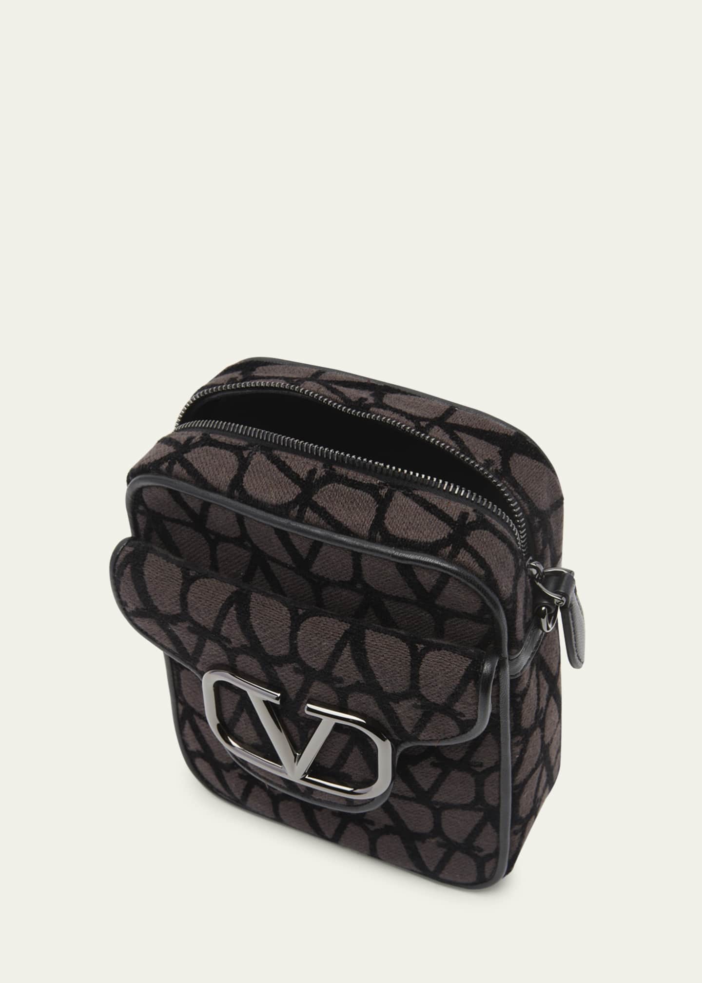 Valentino Garavani Men's Loco Toile Iconographe Mini Crossbody Bag