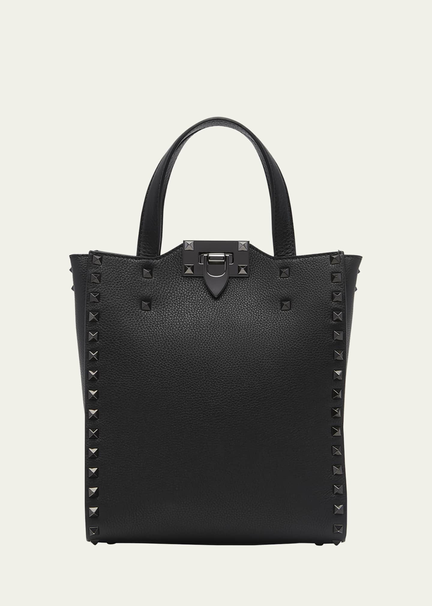 Shop Valentino Garavani Rockstud Leather Shoulder Bag