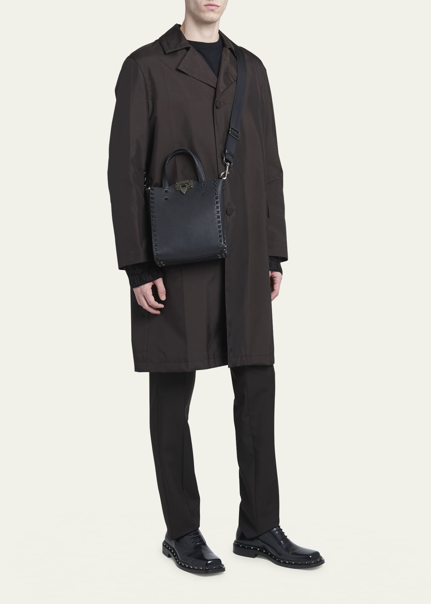 Valentino rockstud leather best sale tote