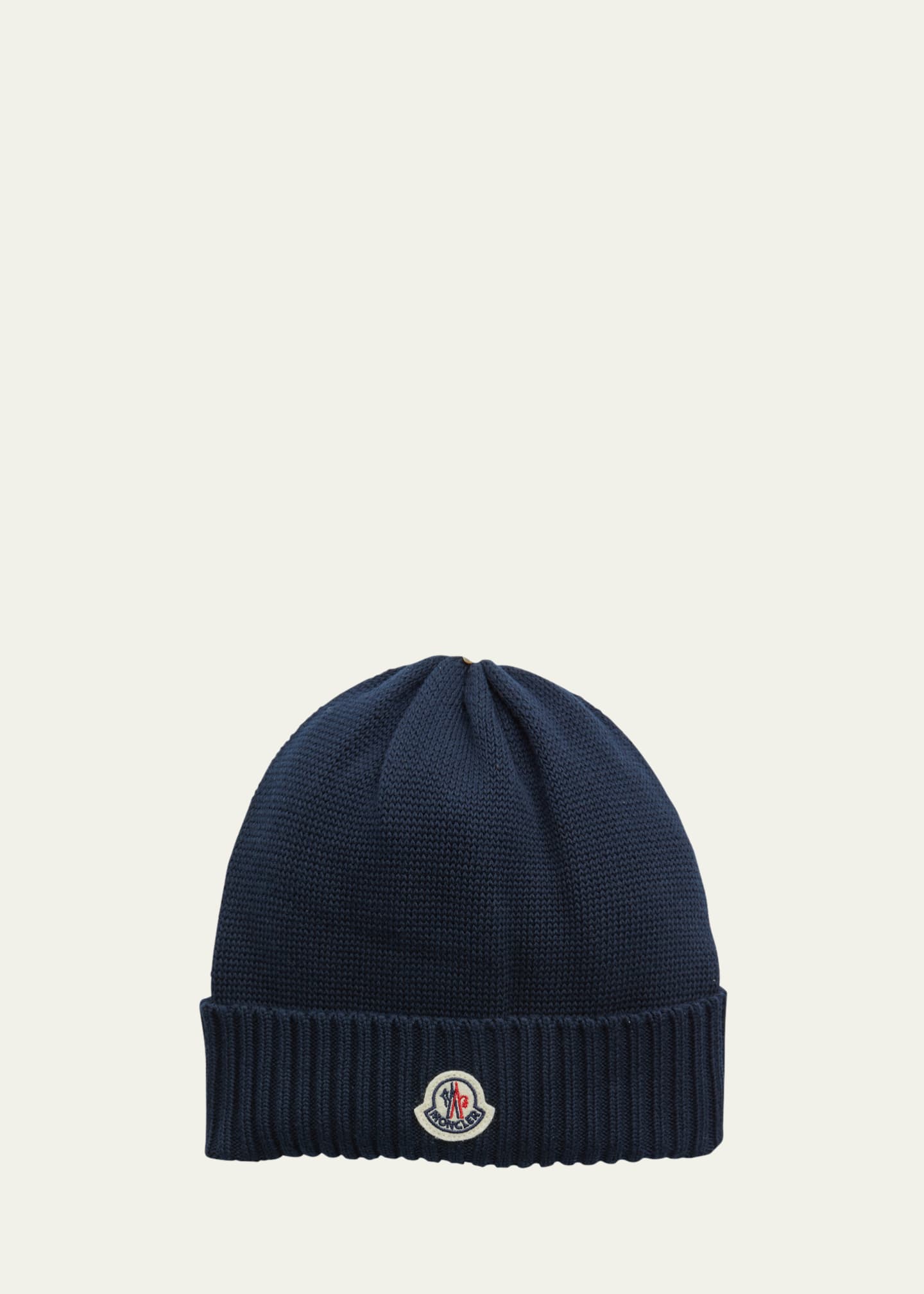 Moncler Boy s Cotton Logo Patch Beanie