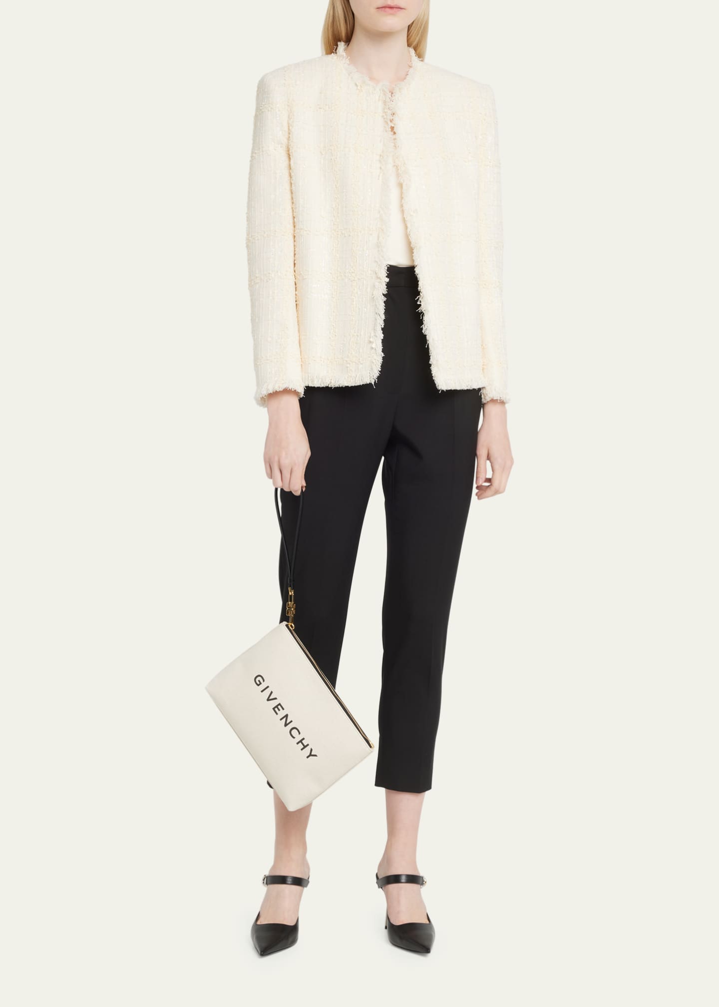 Givenchy Large Pouch Wristlet in Canvas Image 5 of 5