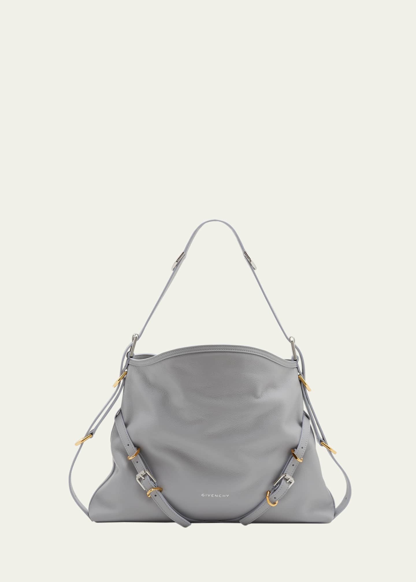 Givenchy Voyou Medium Shoulder Bag in Tumbled Leather Image 1 of 5