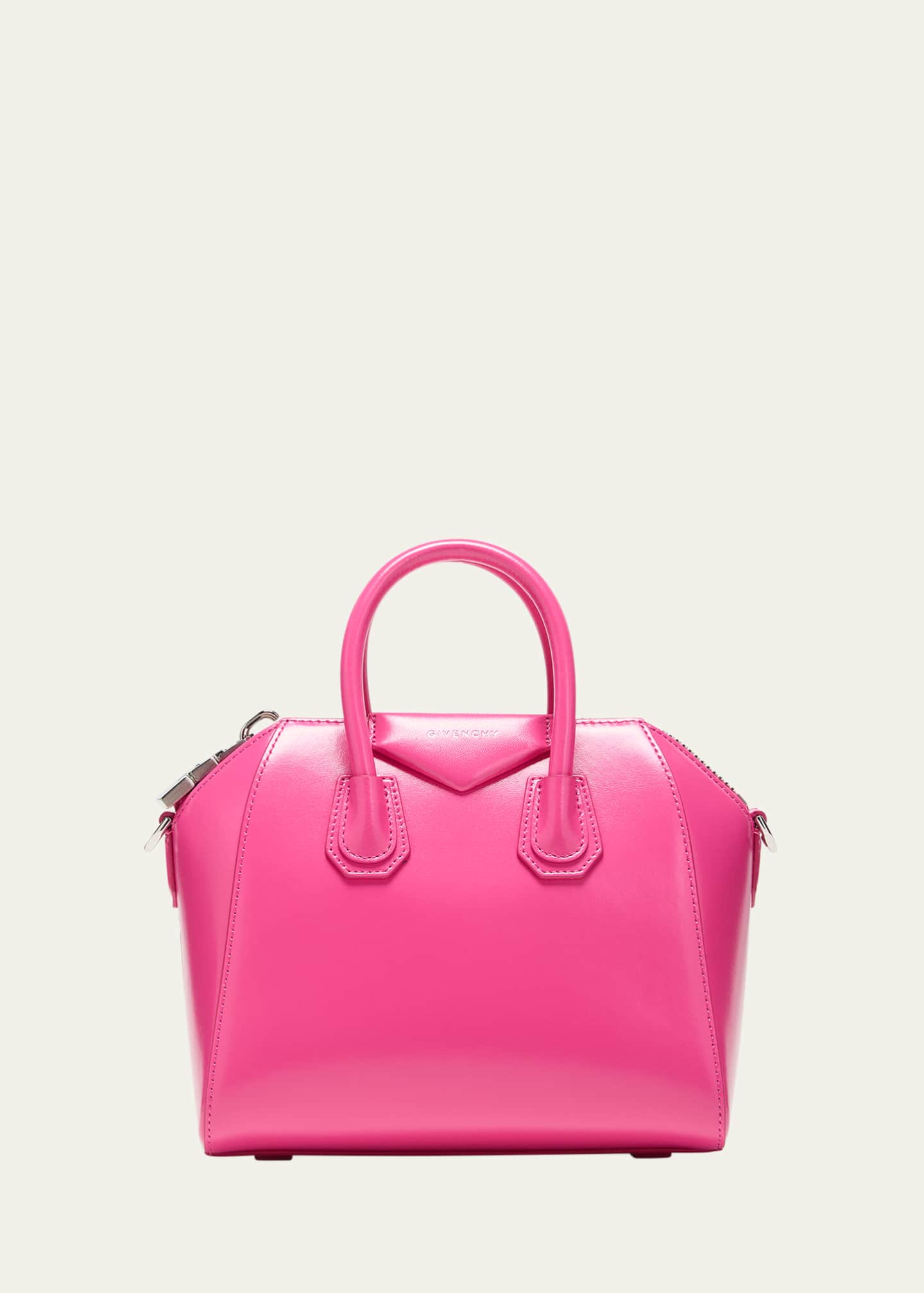 Shop Givenchy Mini Antigona Bag in Box Leather